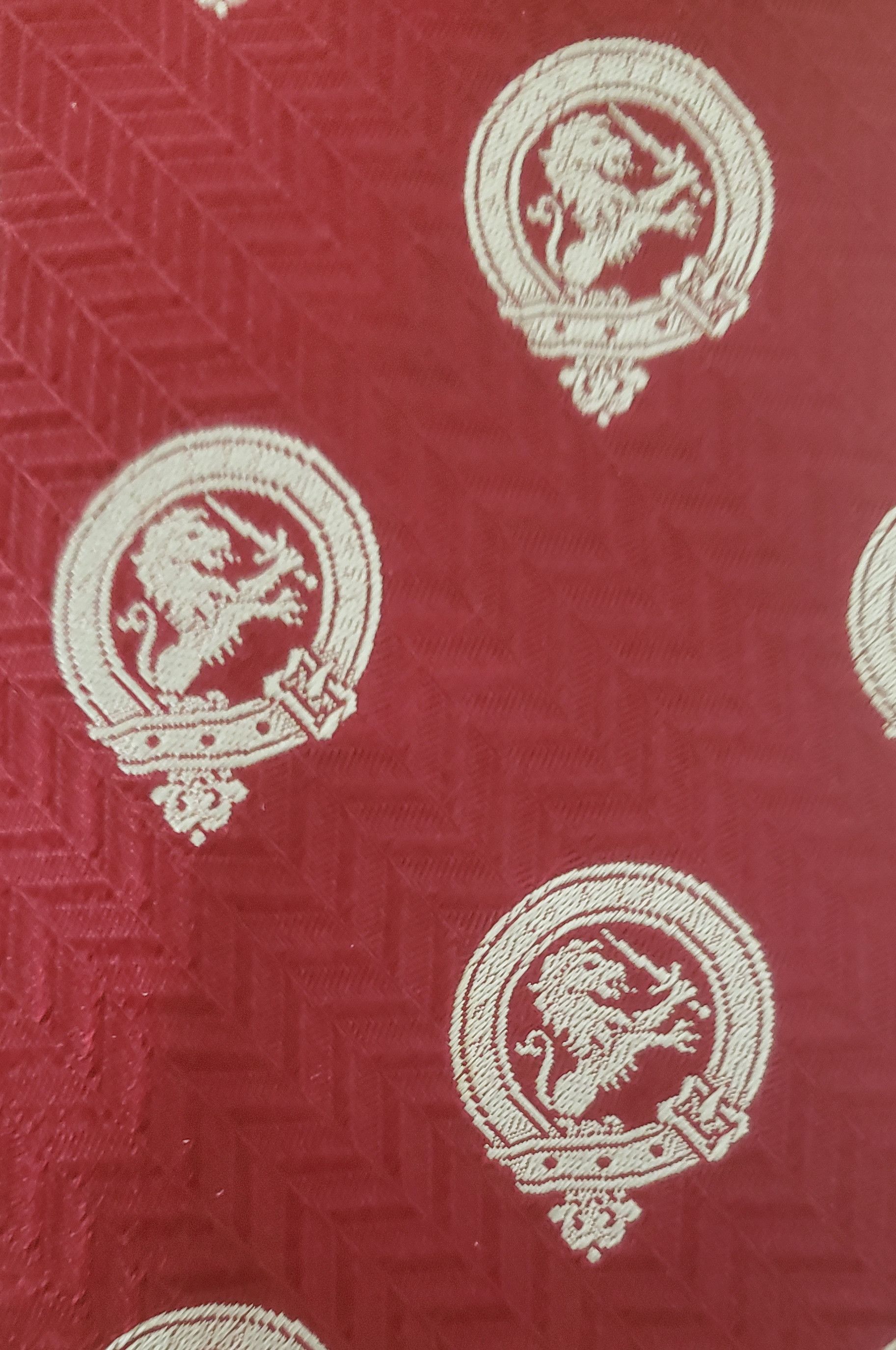 Lanvin Lanvin silk neck tie 1970s dark red with lions Size ONE SIZE - 4 Thumbnail