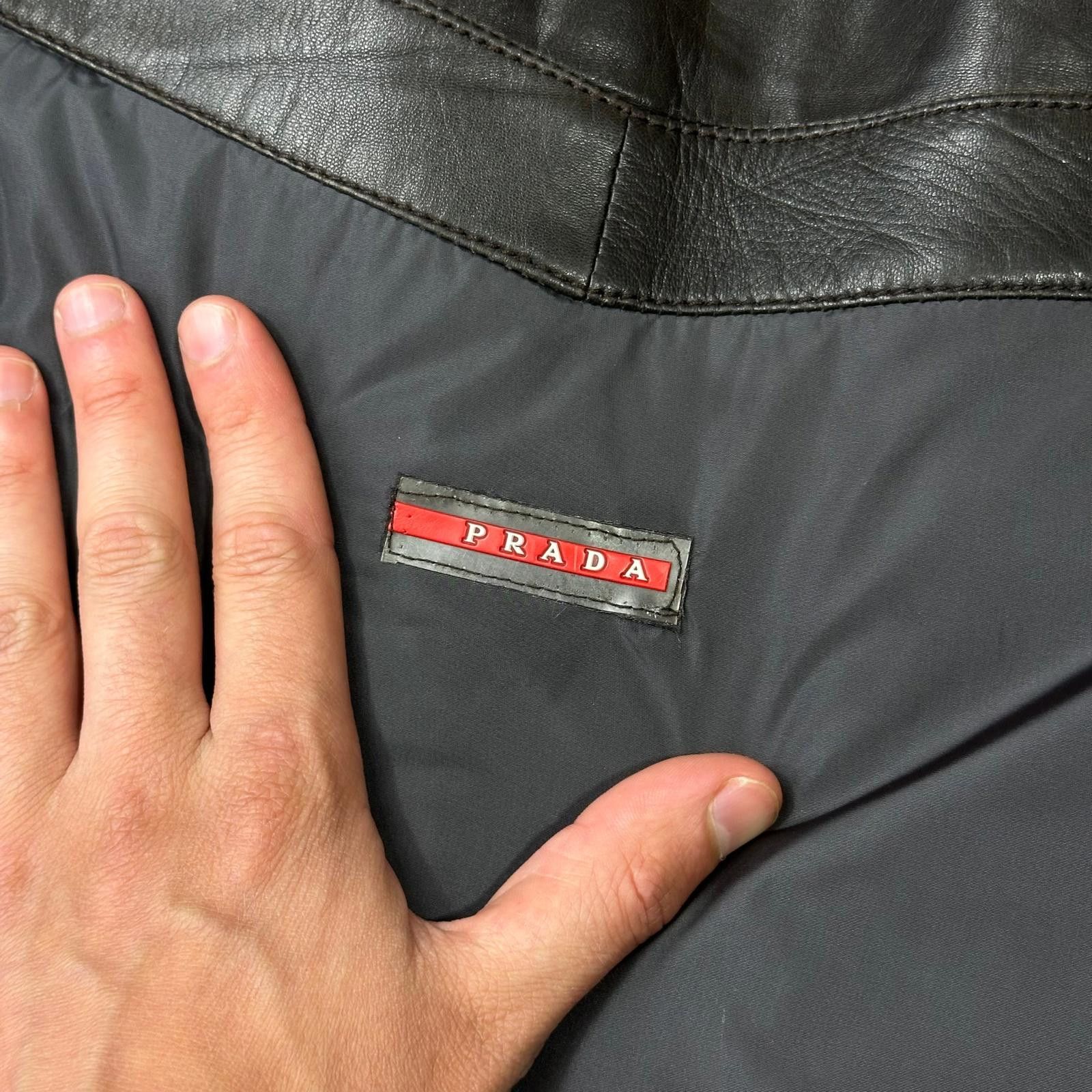 Prada Prada Sport 00’s Leather Nylon 3D Panelled Puffer Jacket M/L Size US M / EU 48-50 / 2 - 7 Thumbnail