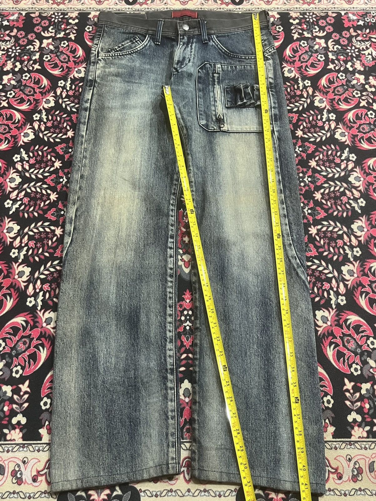 Le Grande Bleu (L.G.B.) Vintage Edwin E Function Cyberobotic Dark Mud Washed Jeans Size US 29 - 13 Thumbnail