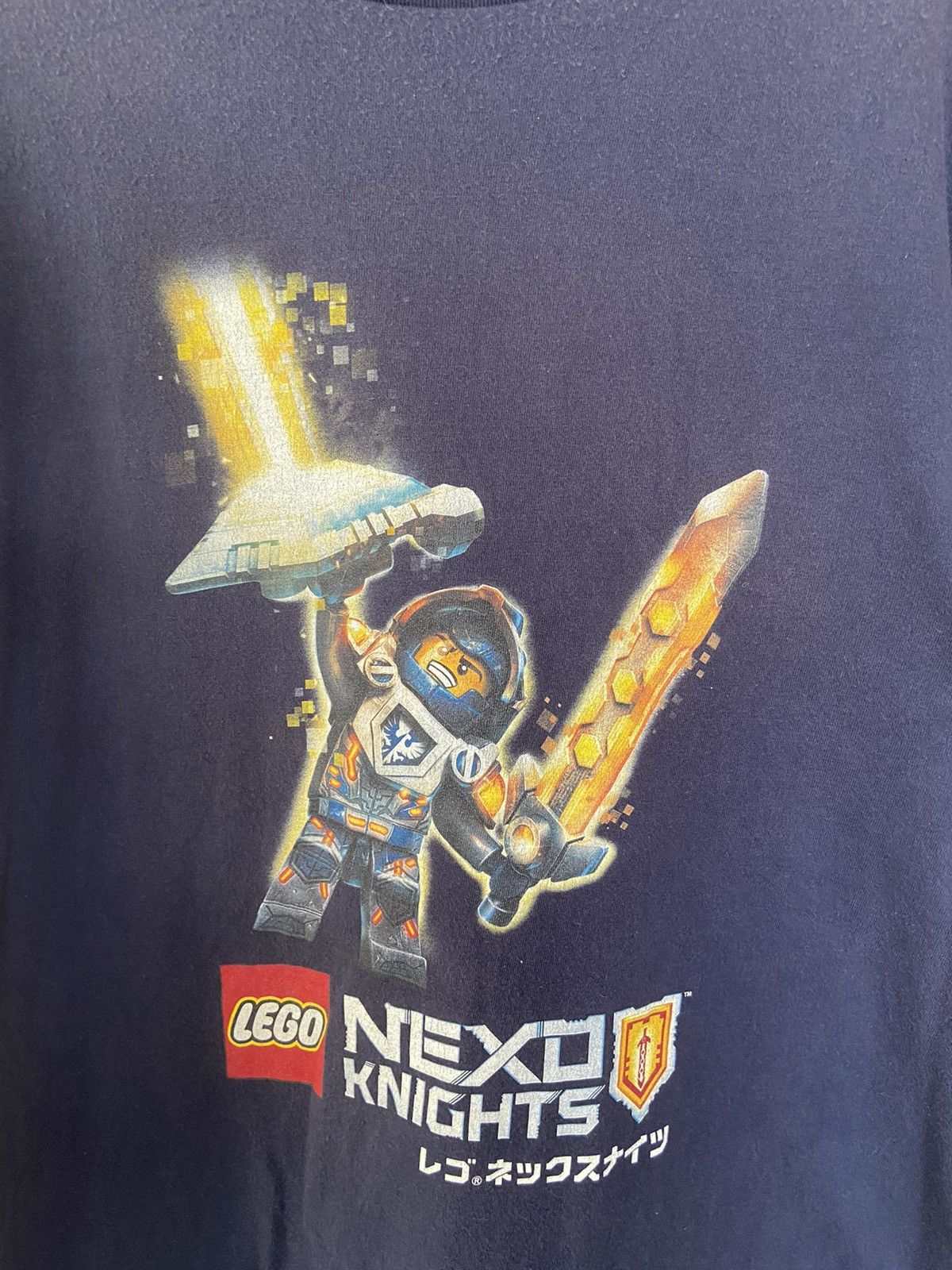 Cartoon Network Lego X Nexo Knights t shirt sun faded blue Size US XL / EU 56 / 4 - 2 Thumbnail