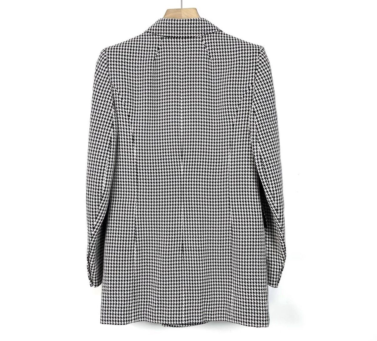 Balenciaga Balenciaga Wool Houndstooth Hourglass Blazer K12 Size XS / US 0-2 / IT 36-38 - 2 Thumbnail