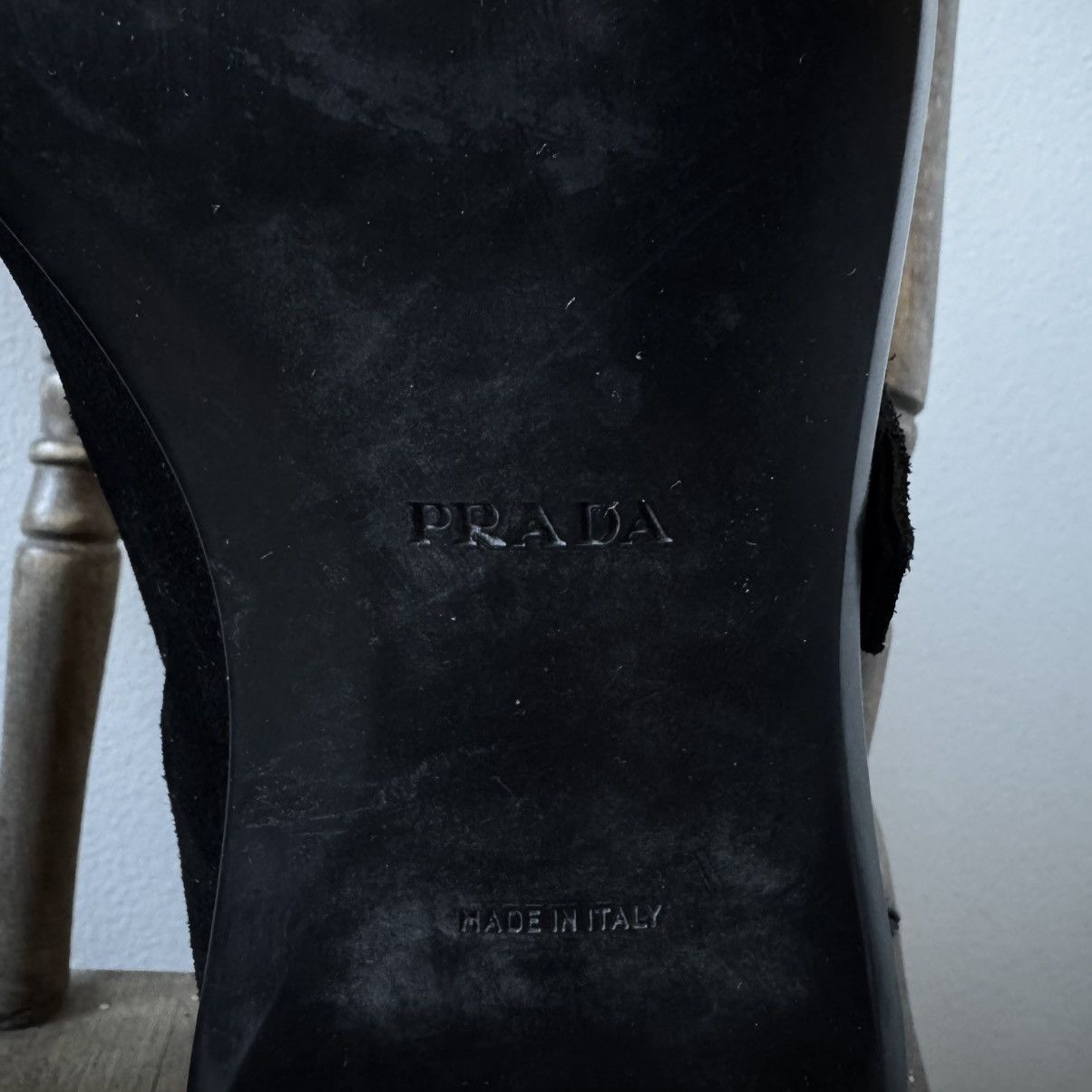 Prada Prada 2000’s Black Suede Buckle Leather Loafers Size US 12 / EU 45 - 11 Thumbnail