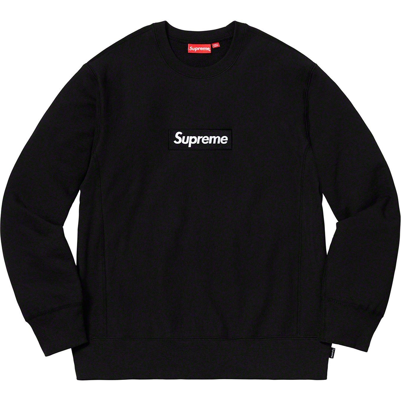 Supreme Supreme Box Logo Crewneck (FW18) Black Size US L / EU 52-54 / 3 - 1 Thumbnail