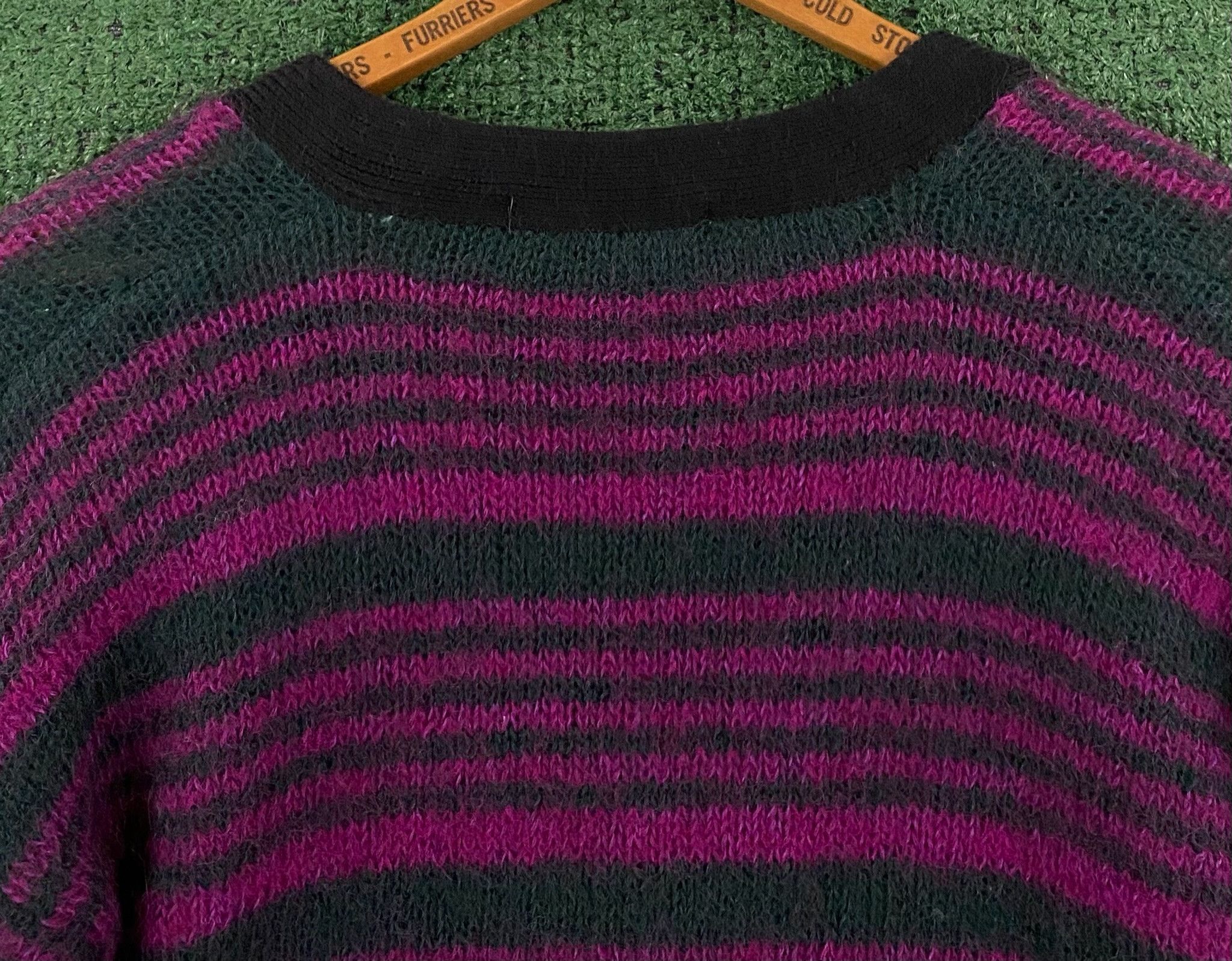 Vintage 80’s Wool Alpaca Blend Striped Cardigan Sweater Small Size S / US 4 / IT 40 - 6 Thumbnail