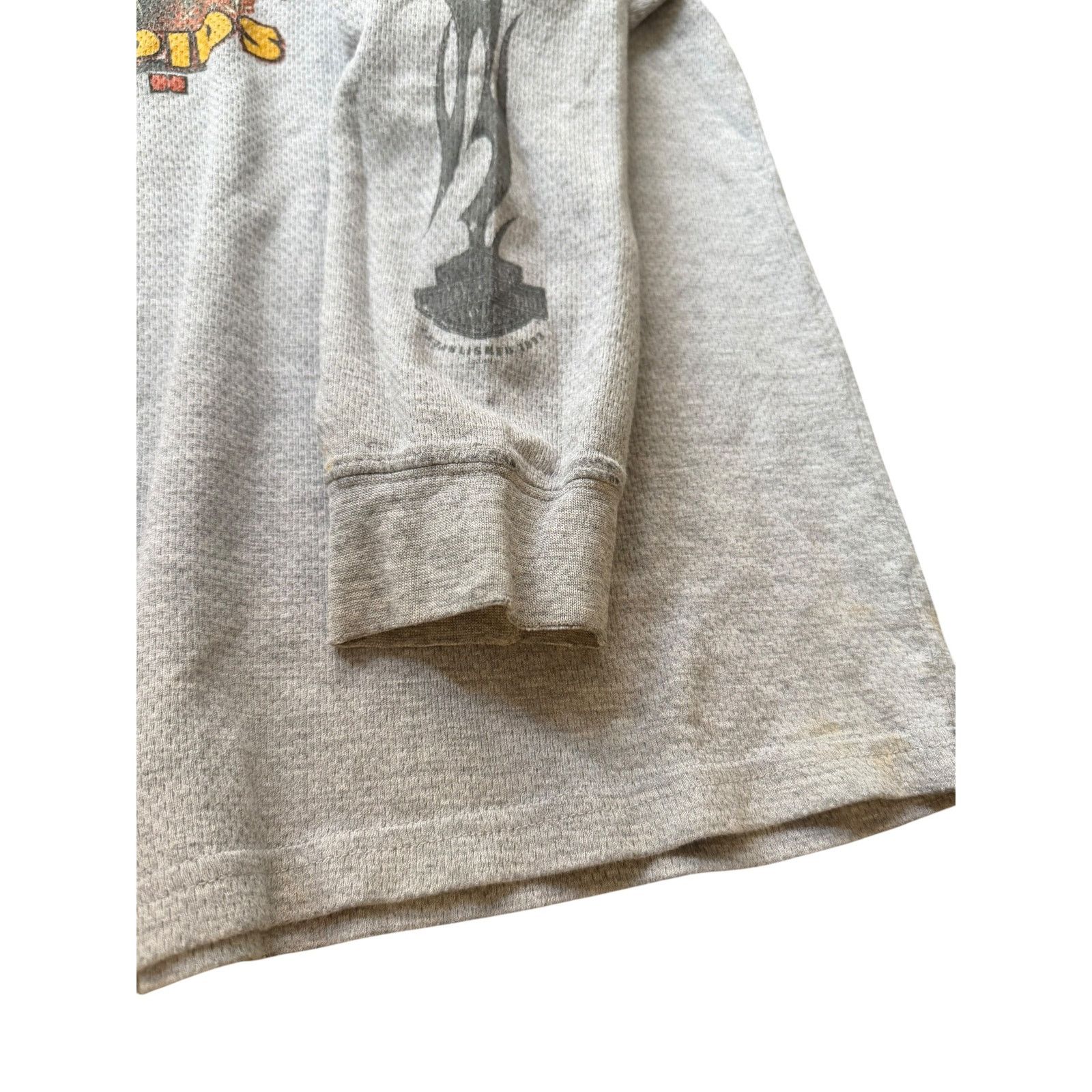 Harley Davidson Vintage Faded Harley Davidson Gray Knit Thermal Long Sleeve Size US XXL / EU 58 / 5 - 6 Thumbnail