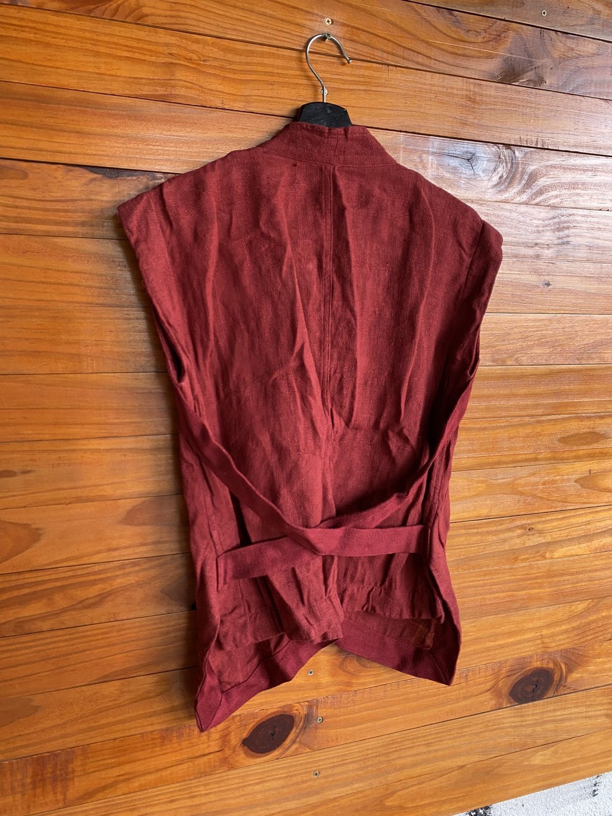 Issey Miyake Vintage Issey Miyake Sleeveless Wrap Vest Linen Look Size M / US 6-8 / IT 42-44 - 8 Thumbnail