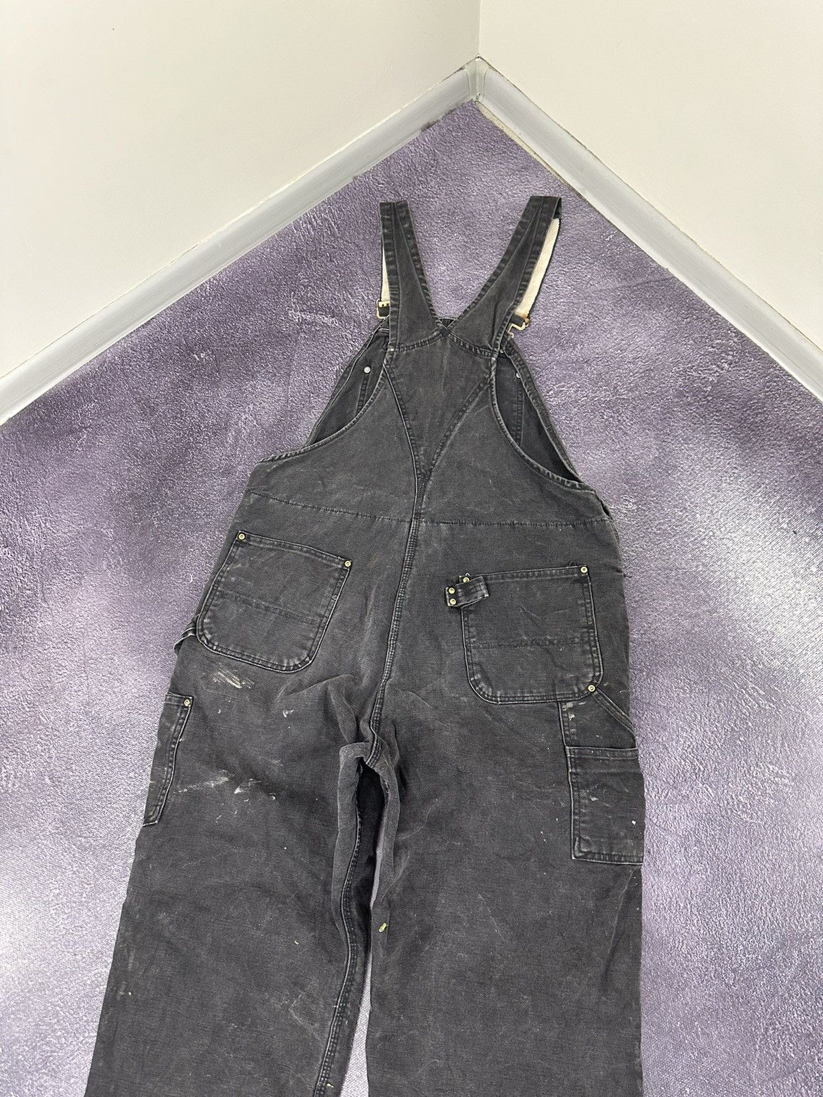 Carhartt Vintage 90s Carhartt Double Knee Black Work Overall Size US 40 / EU 56 - 12 Thumbnail