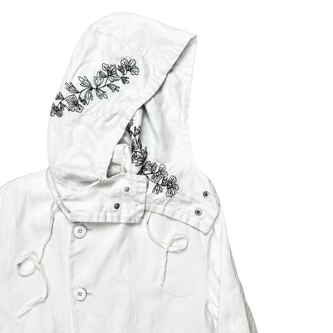 Ann Demeulemeester Ann Demeulemeester Hood Embroidered Field Jacket - SS14 Size US M / EU 48-50 / 2 - 4 Thumbnail