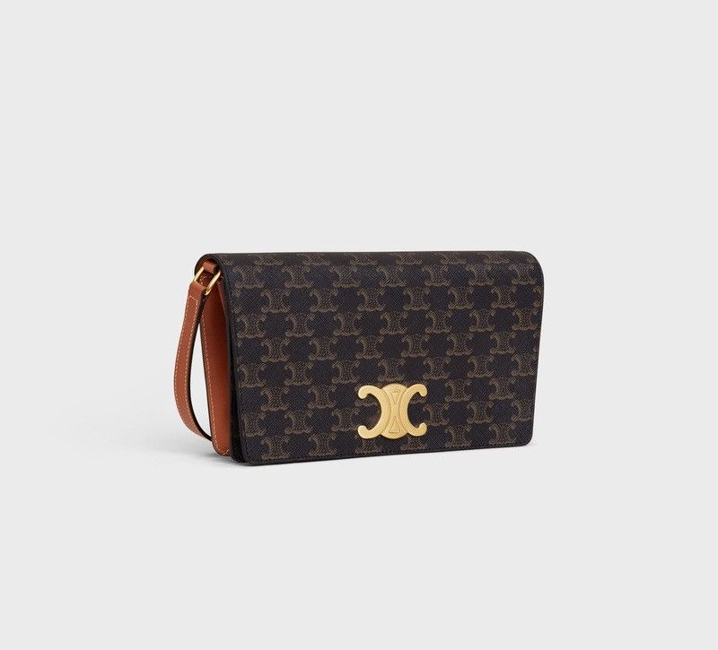 Celine o1bcso1str1024 Size: OS / Leather Handbag in Dark Brown Size ONE SIZE - 2 Thumbnail
