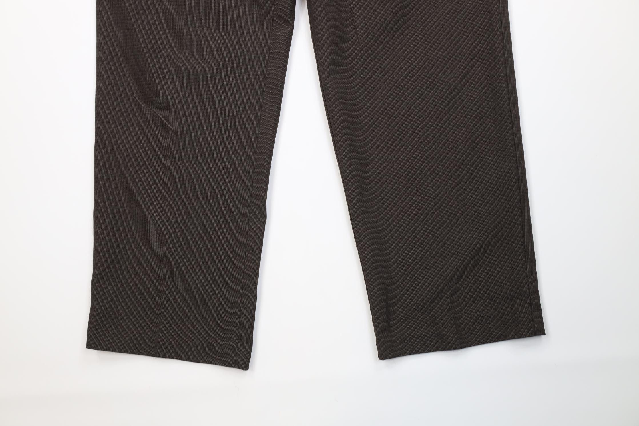 Levi's Vintage Y2K 2005 Levis Knit Wide Leg Chino Pants Brown Plaid Size US 34 / EU 50 - 4 Thumbnail