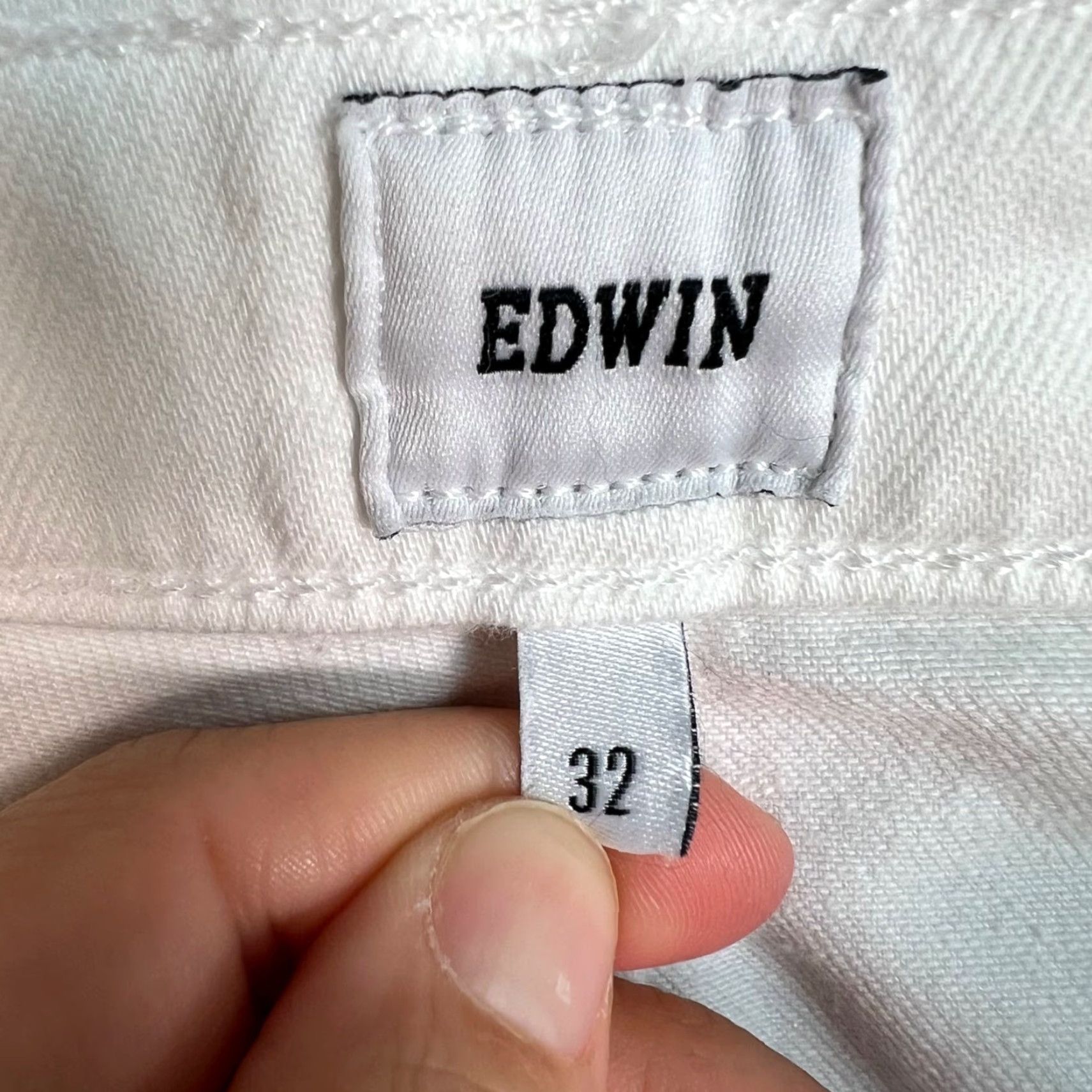 Edwin Edwin Jamie Boyfriend Jeans Womens Size 32 White Denim Cotton Blend Size 24" / US 00 / IT 34 - 3 Thumbnail