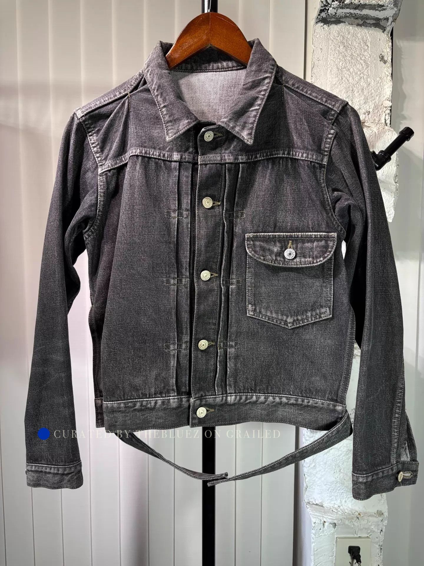 Yohji Yamamoto Vintage 90s Gray Denim Jacket Size US XS / EU 42 / 0 - 1 Thumbnail