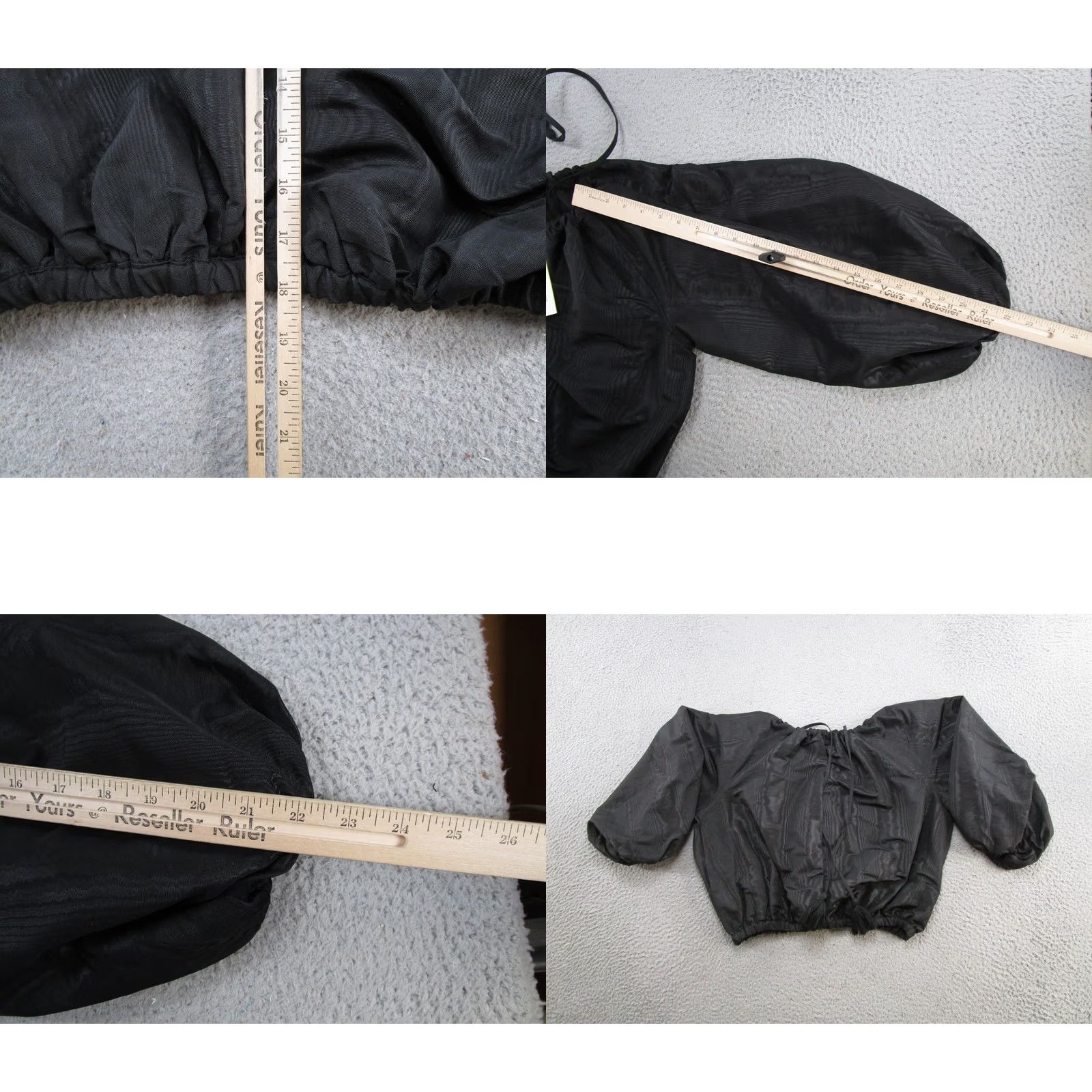 Vintage Free Assembly Blouse Shirt Womens XS Black 3/4 Sleeve Bubble Top New w/Tag Size XS / US 0-2 / IT 36-38 - 8 Thumbnail