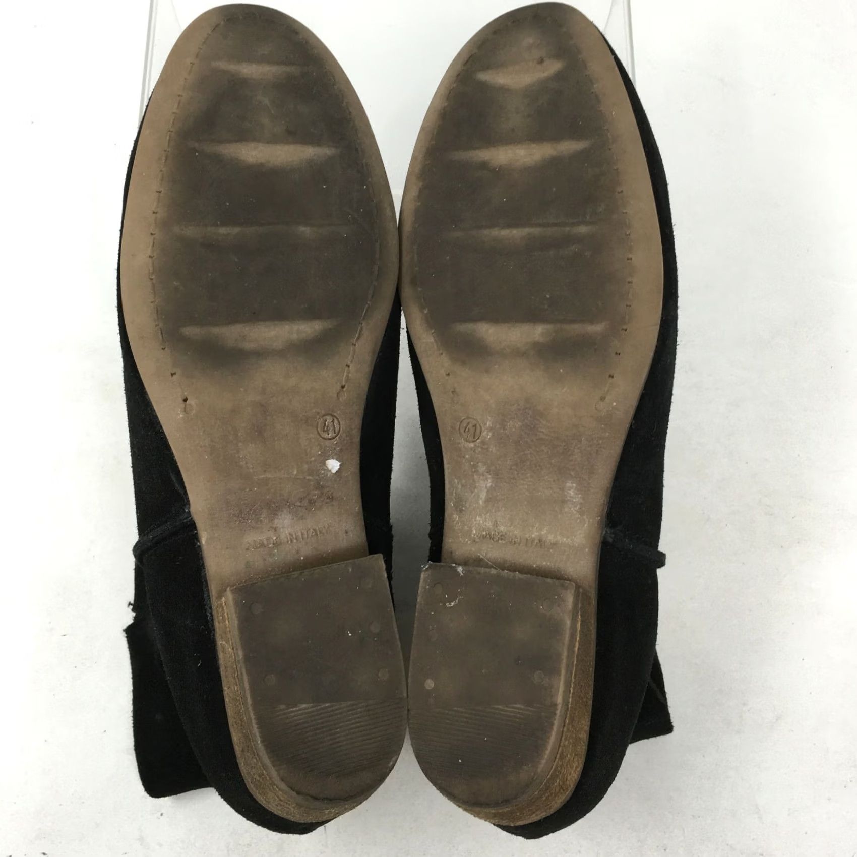 Bata Bata Boots Womens Ankle Booties Black Suede Block Heels Made In Italy 41 EU Size US 11 / IT 41 - 7 Thumbnail