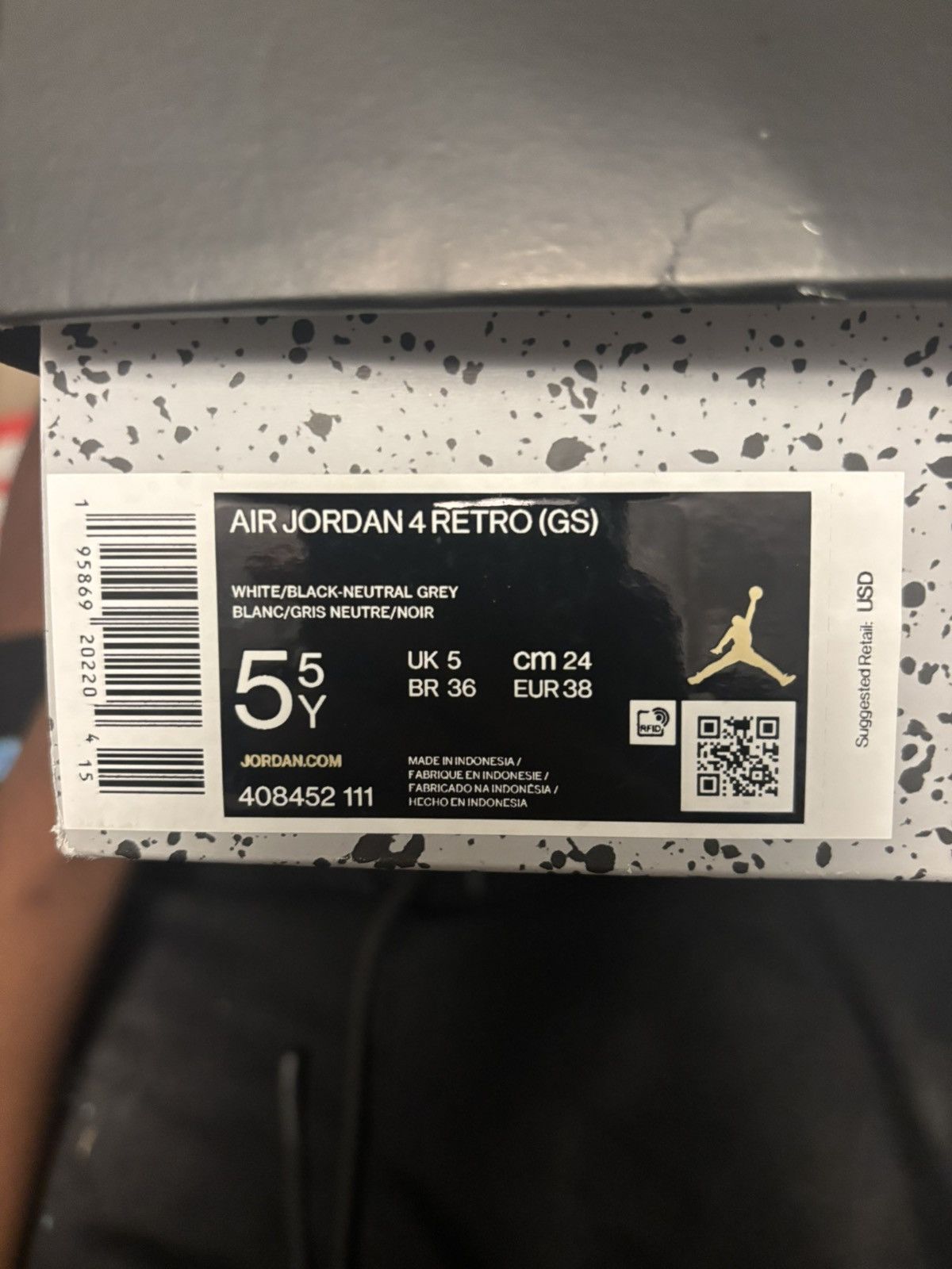 Jordan Brand air jordan 4s “Military Black” Size US 5.5 / EU 38 - 1 Thumbnail