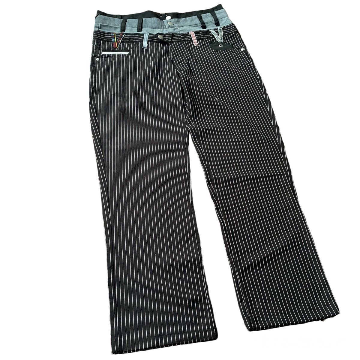 Hysteric Glamour × PPFM × Vintage Vintage Suggestion Double Waist Stripe Punk Trousers Pants Size US 31 - 2 Thumbnail
