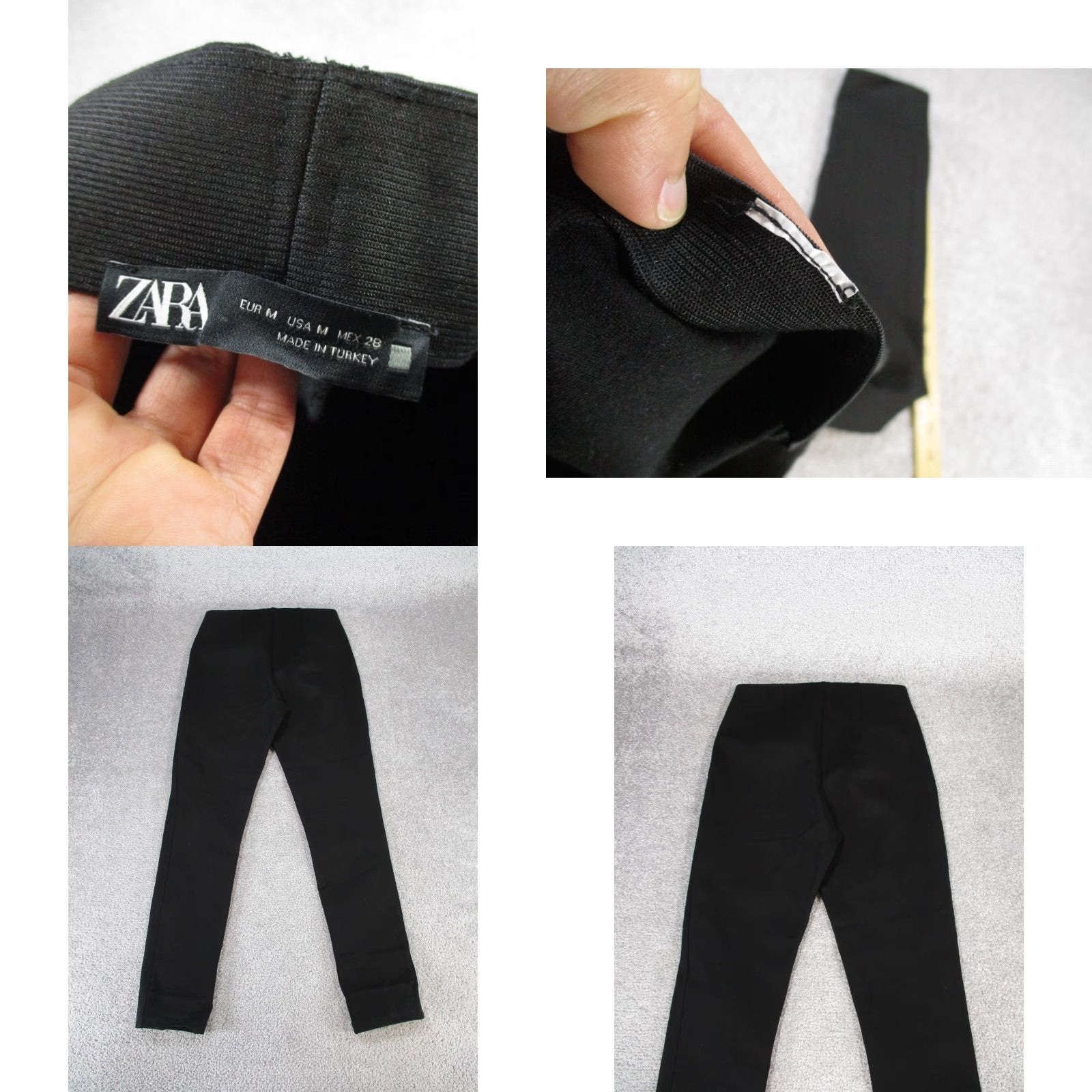 Zara Vintage Zara Pants Womens Medium Black Skinny Pull On 90s Style Knit Stretch Ankle Size 32" / US 10 / IT 46 - 8 Thumbnail