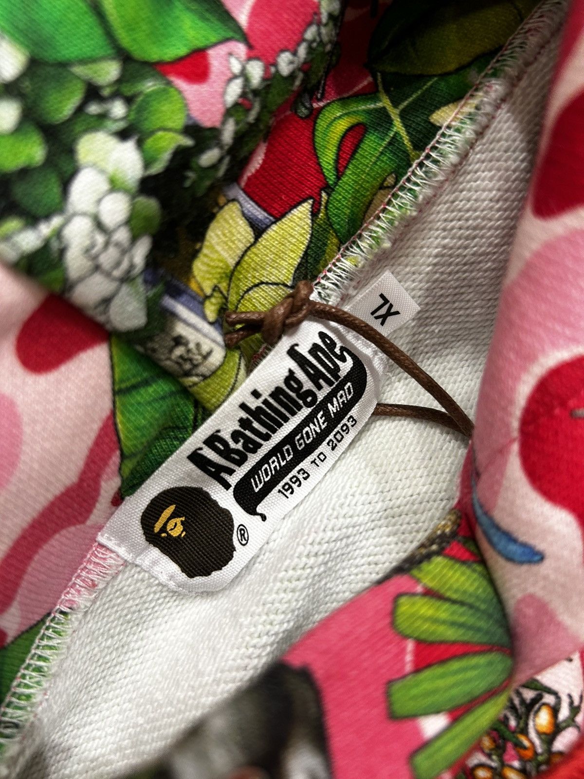 Bape Bape X Monkey 47 Pullover Hoodie Pink Size US XL / EU 56 / 4 - 5 Thumbnail