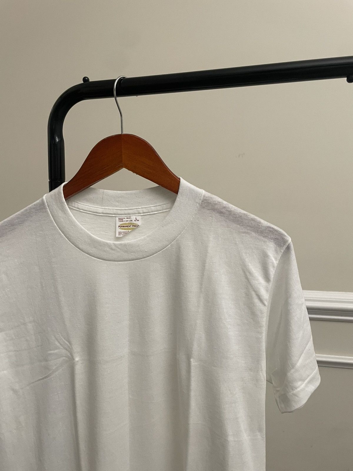 Vintage 80s 90s White Blank Tee Shirt Paper Thin 4GSELLER