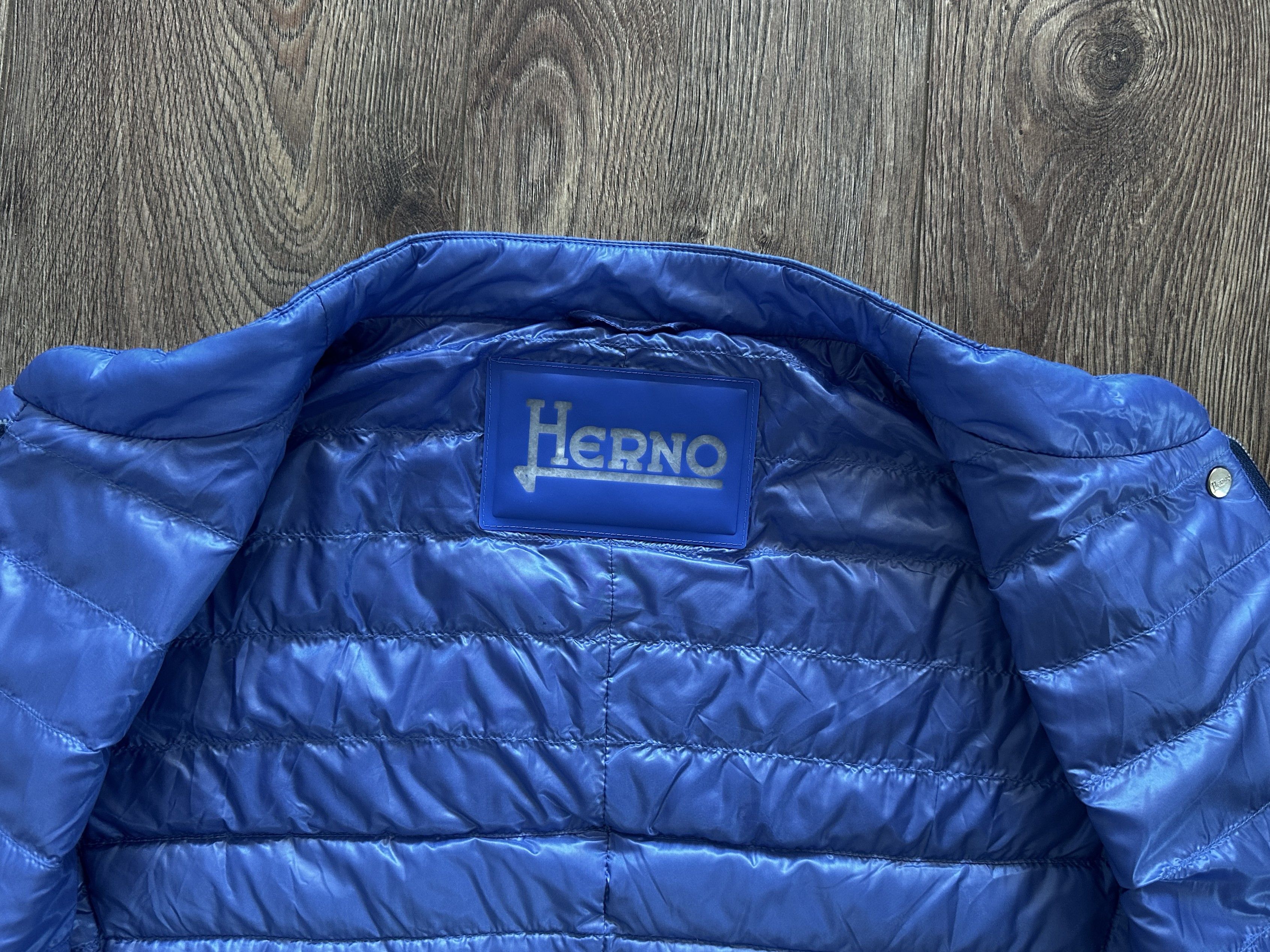 Herno HERNO Full Zip Quilted Down Vest Blue Luxury Brand Fashion Size L / US 10 / IT 46 - 7 Thumbnail
