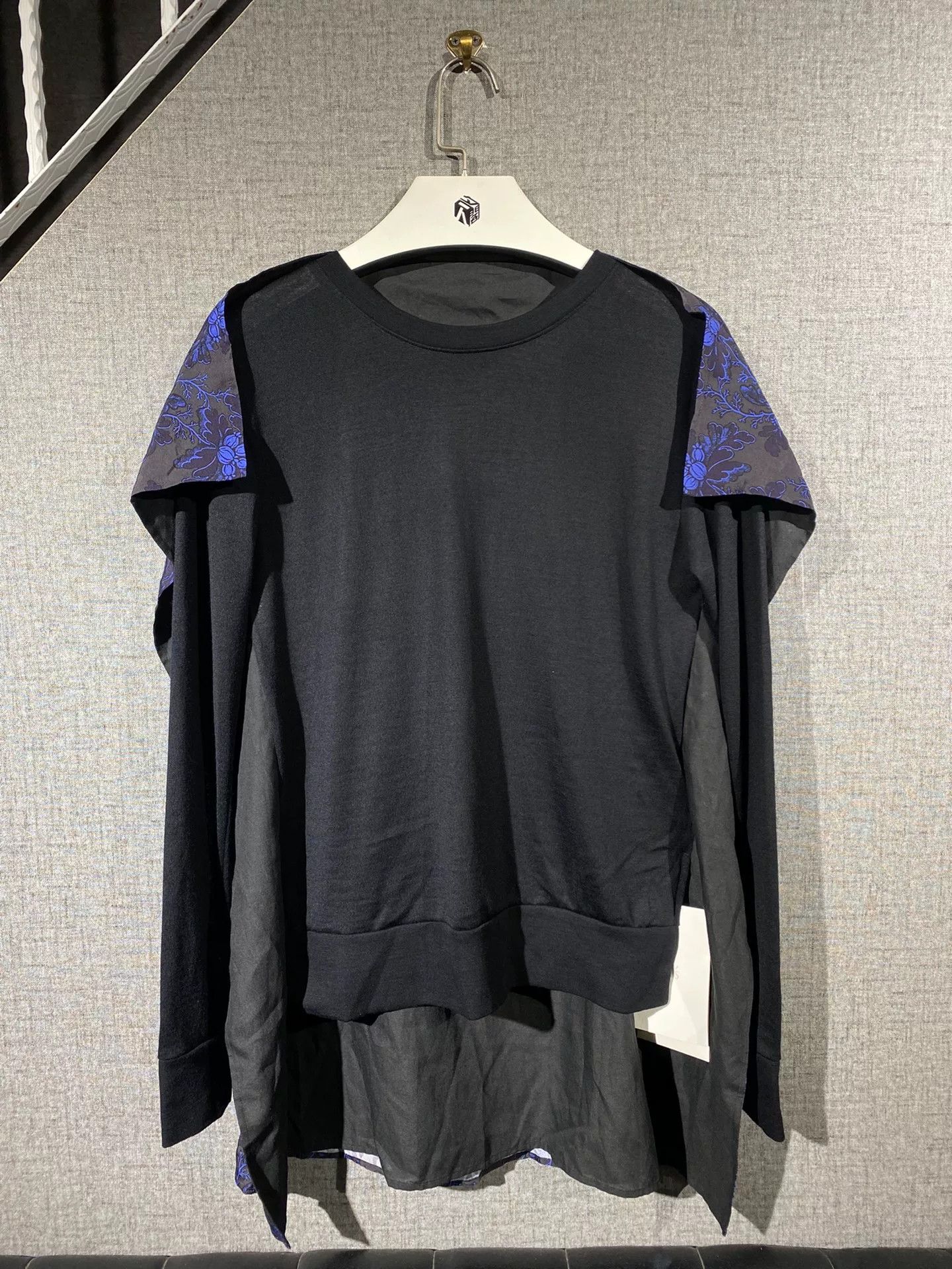 long sleeve floral t-shirt by yohji yamamoto