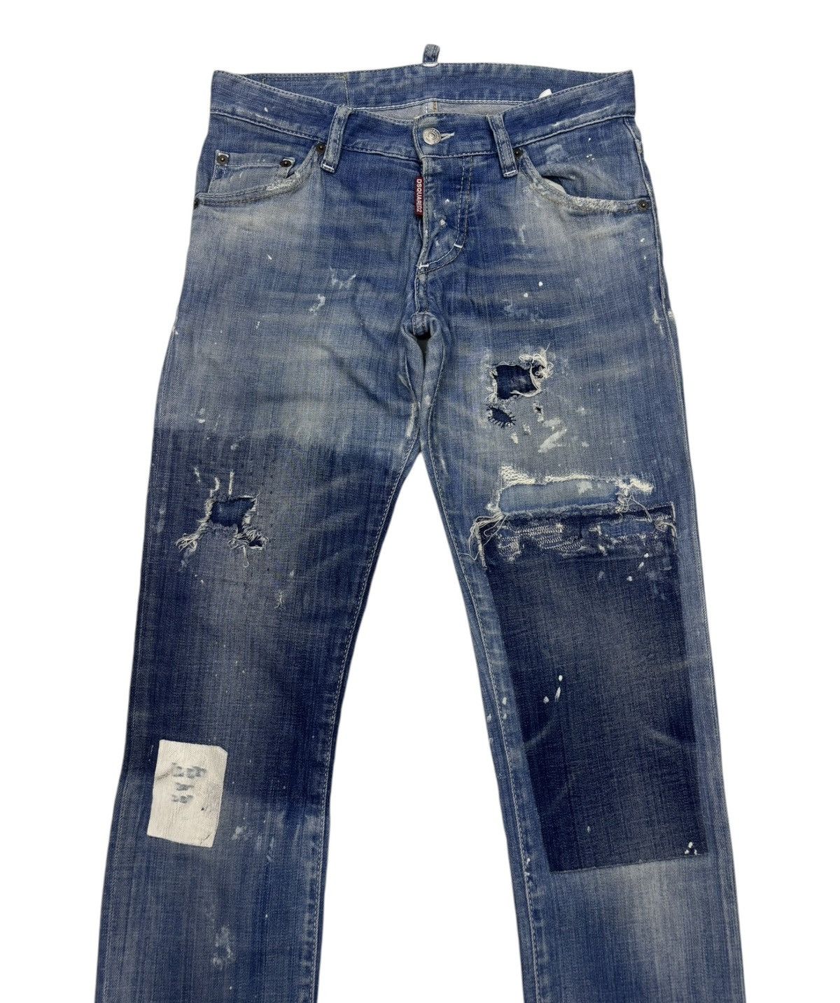 Dsquared2 Dsquared2 Patchwork Boro Distressed Denim Jeans Size 30" / US 8 / IT 44 - 2 Thumbnail
