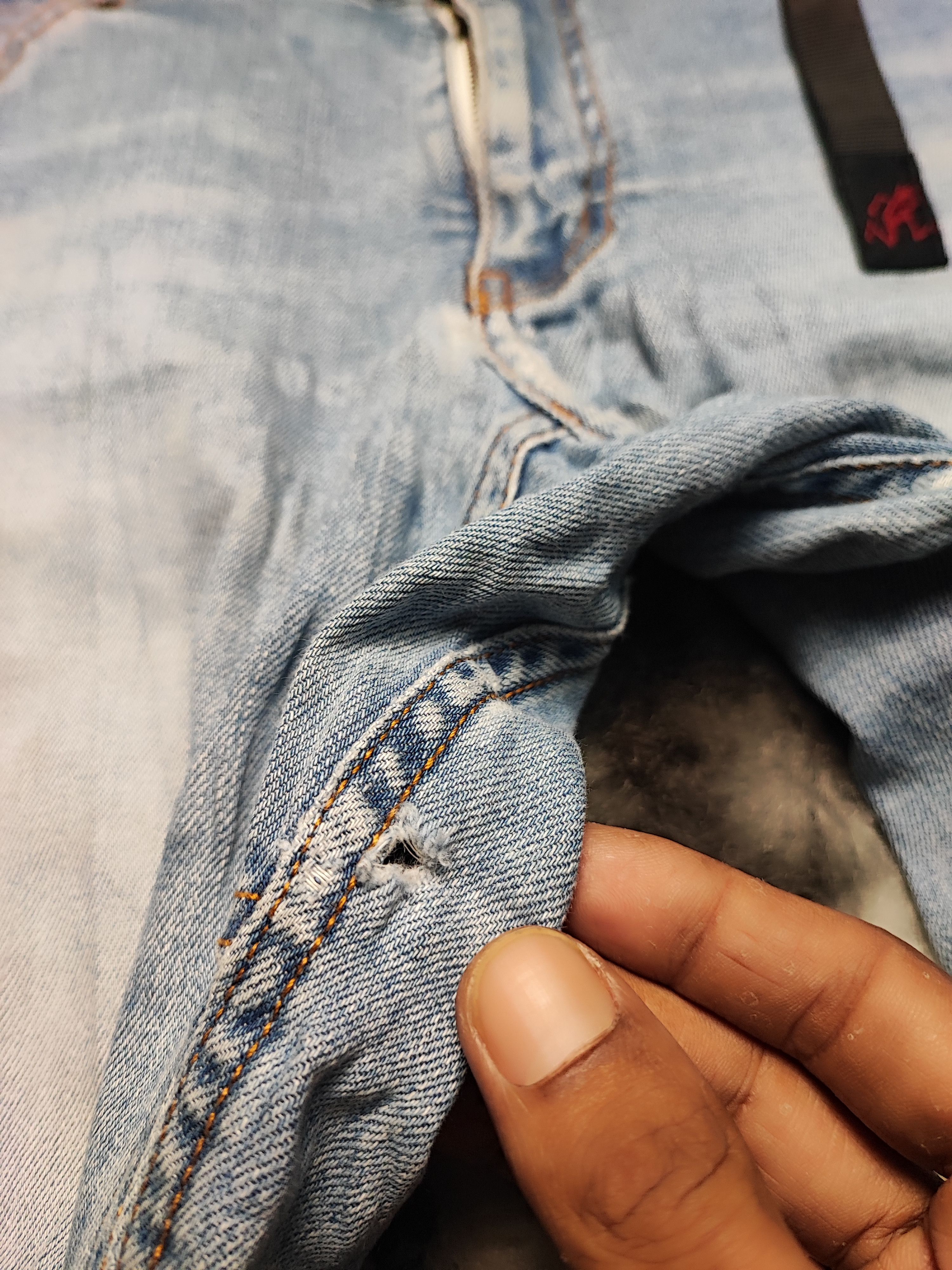 Gramicci Skinny Distressed Denim by Gramicci Size US 31 - 7 Thumbnail