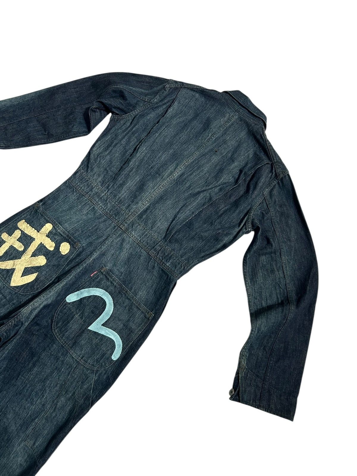 Evisu × Vintage RARE!!! Vintage Evisu Japan Seagull Blue Denim Coverall Size US 38 / EU 54 - 4 Thumbnail