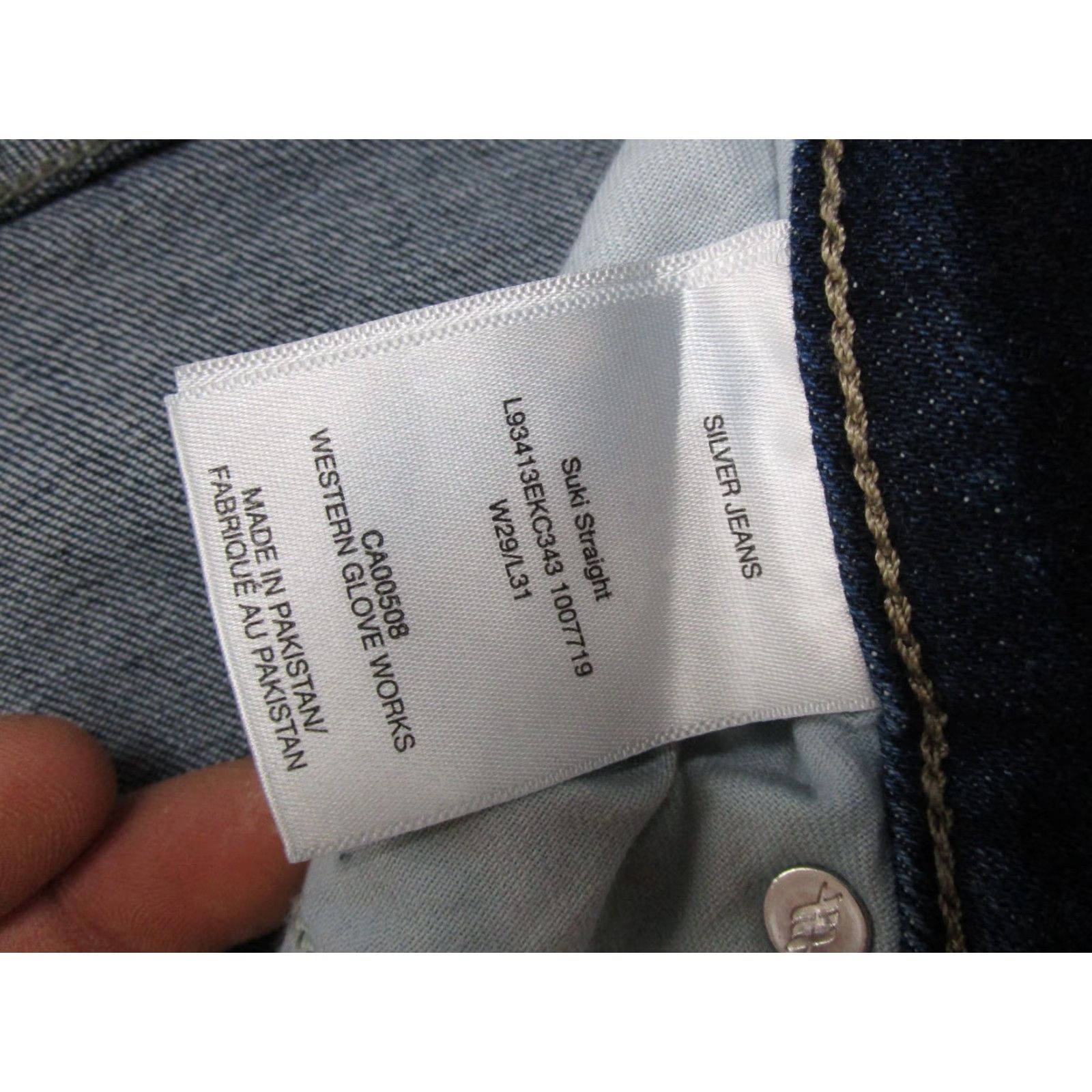 Silver Jeans Co. Silver Jeans Co Suki Straight Jeans Womens 29x31 Blue Stretch Denim 5-Pocket Regular Rise Mid Vintage No Size 29" - 5 Thumbnail