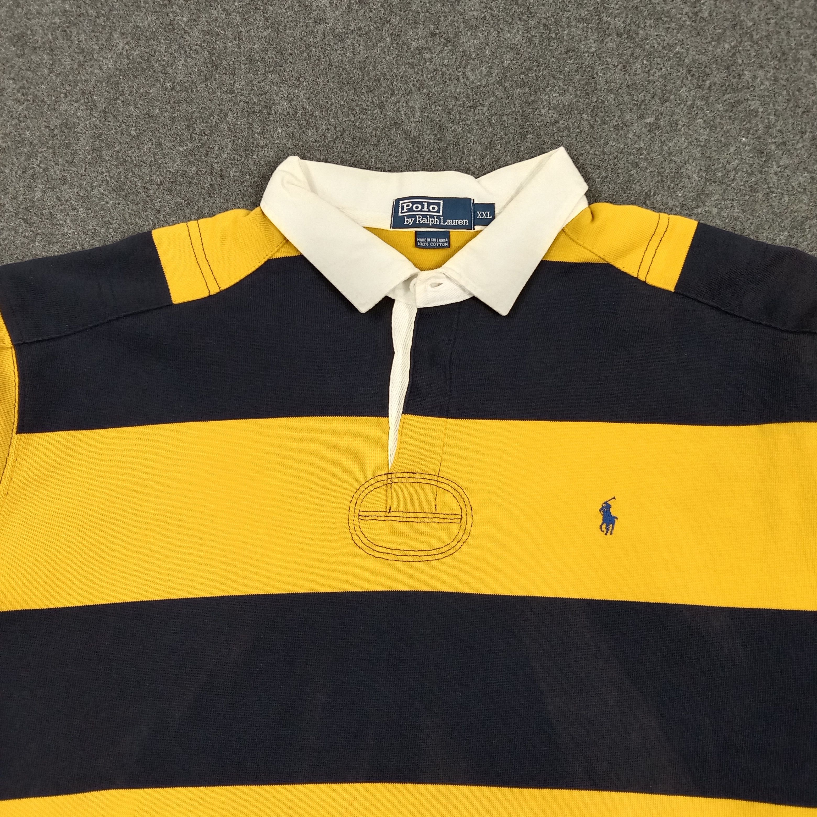 Polo Ralph Lauren Polo Ralph Lauren Striped Rugby Shirt E1A1 Size US XXL / EU 58 / 5 - 2 Thumbnail
