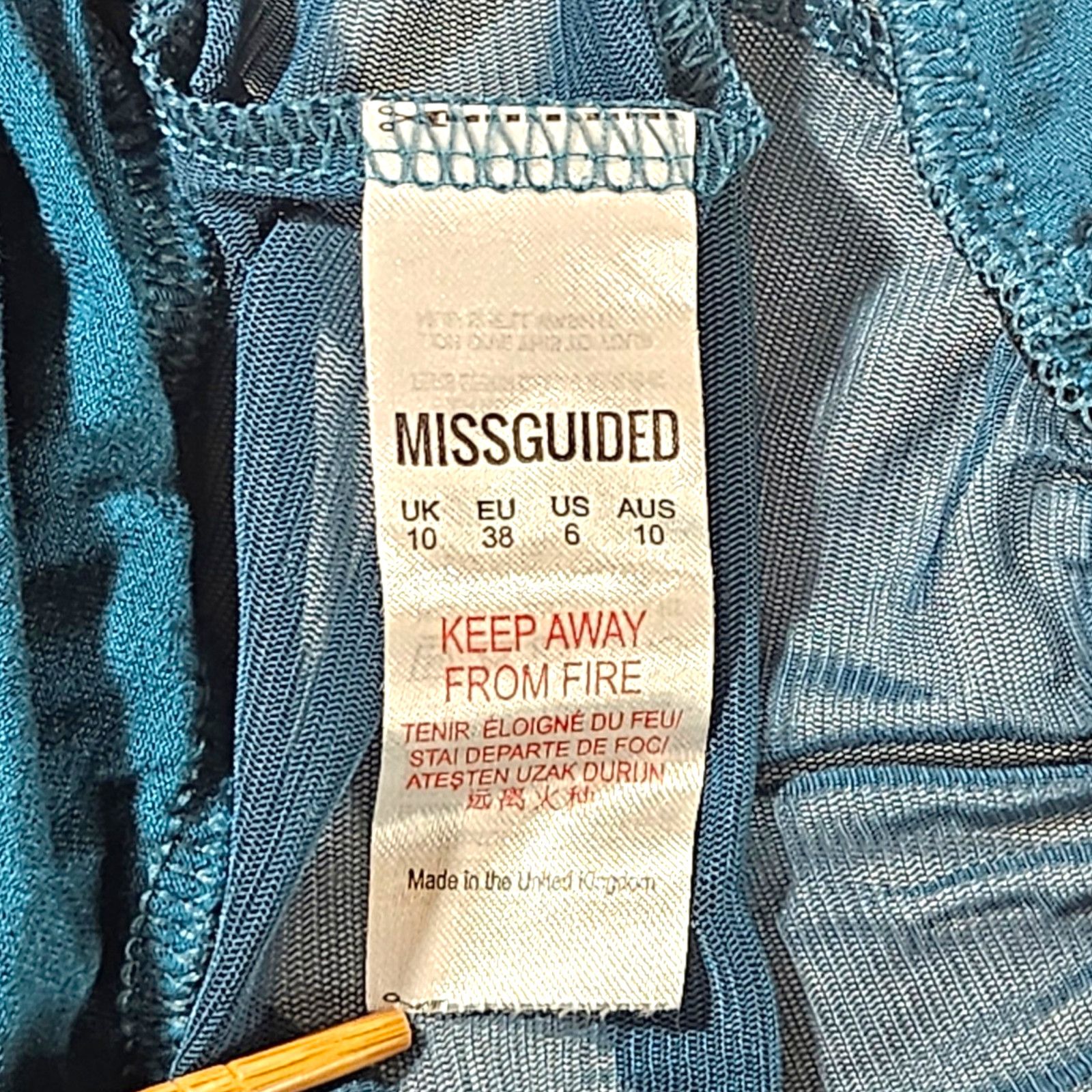 Other EUC Missguided Off the Shoulder Sheer Bodysuit Sz. 6 Teal Size M / US 6-8 / IT 42-44 - 5 Thumbnail