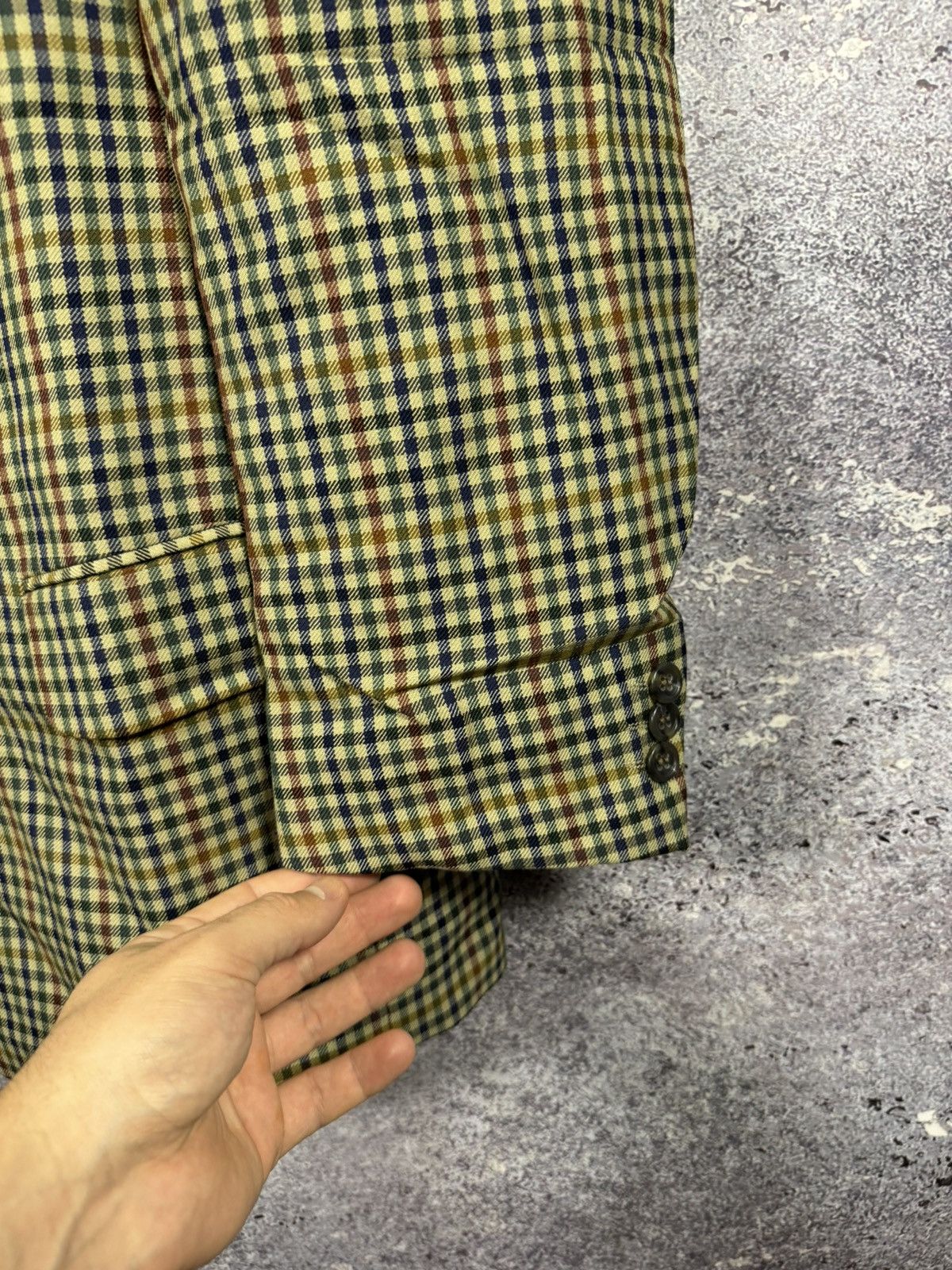 Burberry × Vintage Burberry’s Vintage Plaid Check Blazer Oldmoney Men’s Large Size 44R - 7 Thumbnail