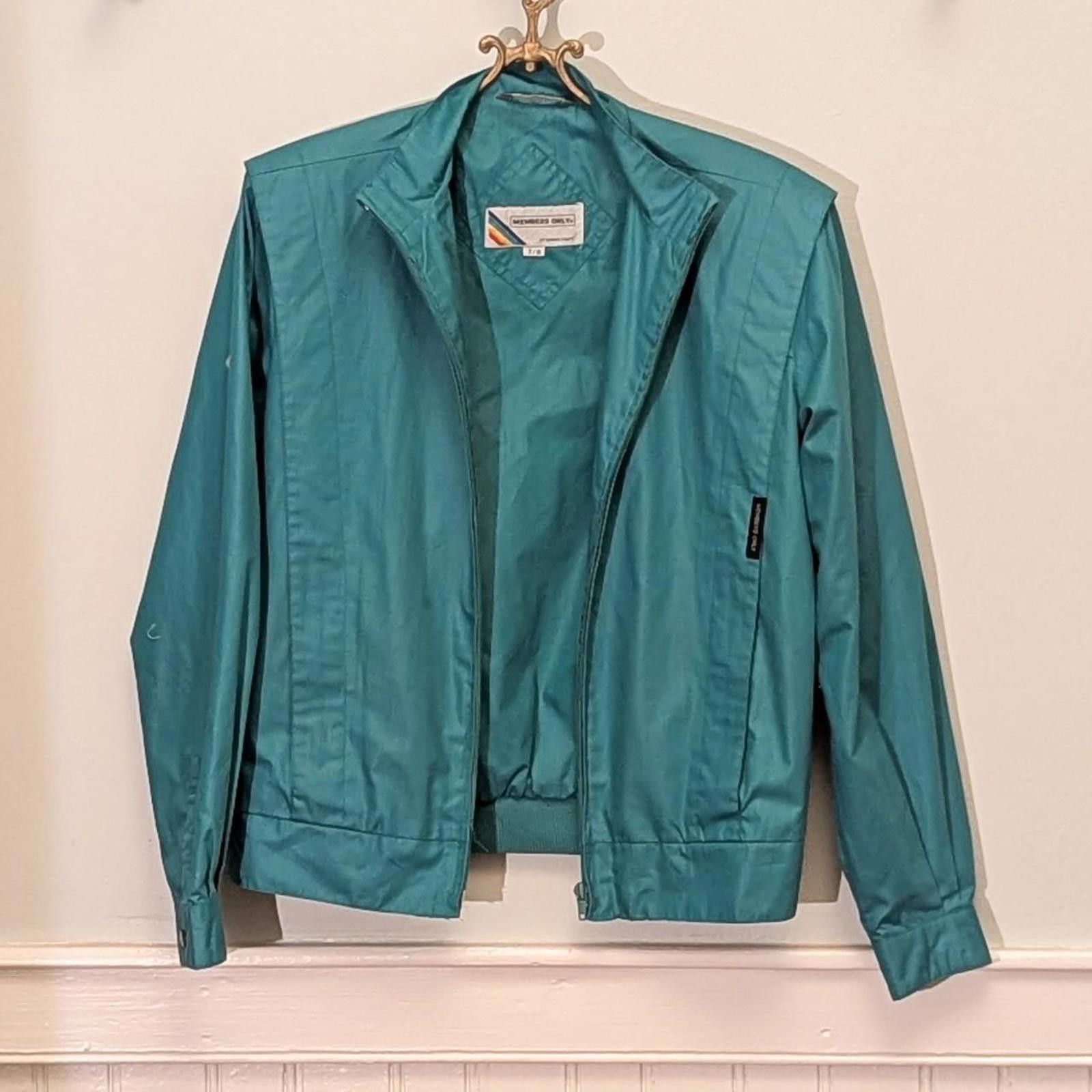 Vintage 80s Members Only Jacket Europe Craft Rainbow Tag