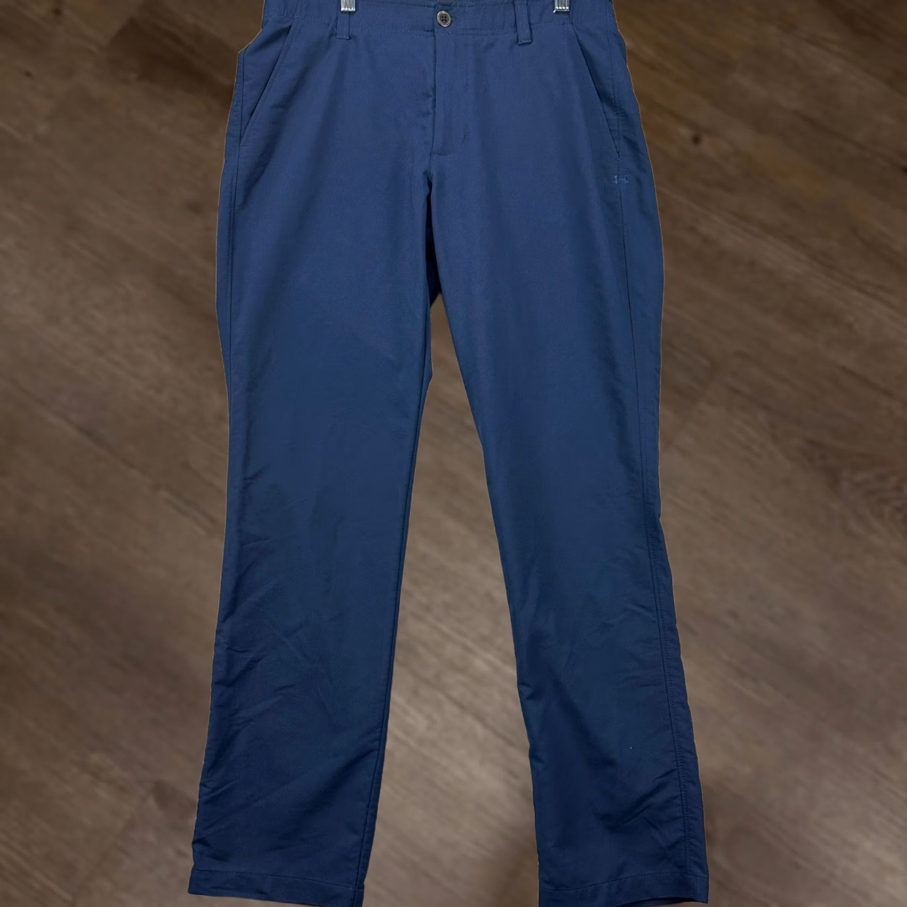 Under Armour Under Armour Mens 34X32 Pants Blue Nylon Blend Stretch Straight Leg EUC Golf Pants Regular Waist 34 Inseam 32 Mens Boys Womens Size US 34 / EU 50 - 1 Thumbnail