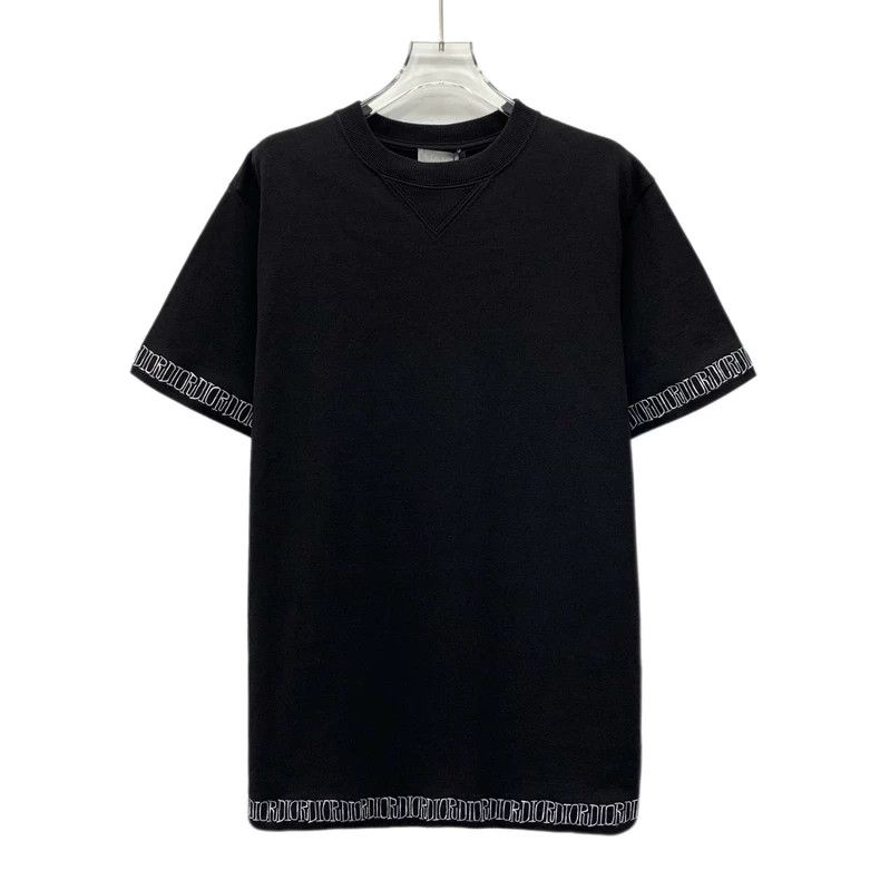 Dior black logo embroidered cotton t-shirt-dmc Size US XS / EU 42 / 0 - 1 Thumbnail