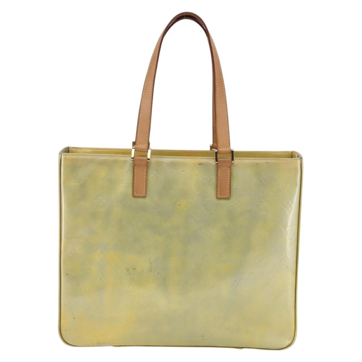 Louis Vuitton LOUIS VUITTON Monogram Vernis Columbus Tote Bag Gris M91028 Size ONE SIZE - 2 Thumbnail