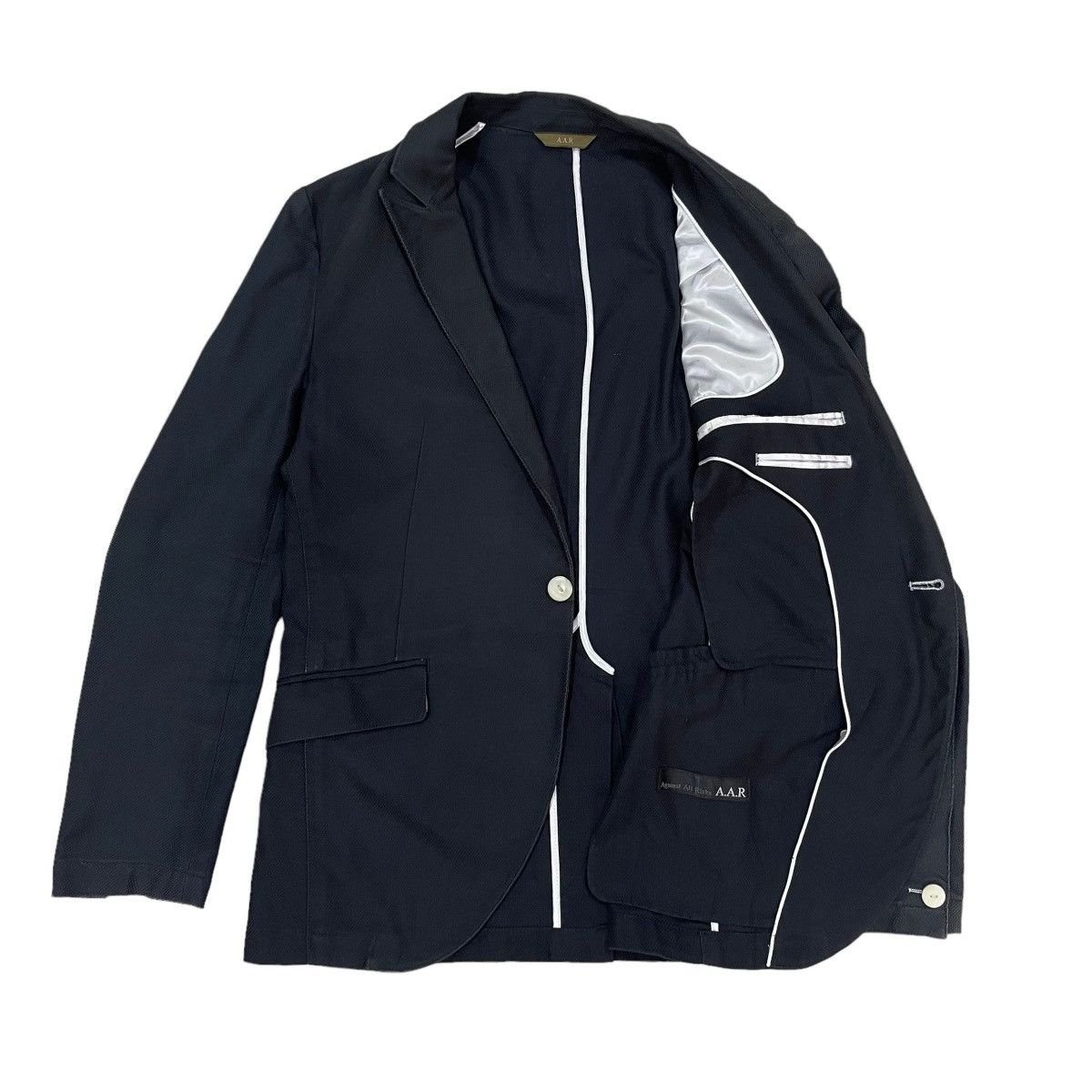 Yohji Yamamoto 🔥Against All Risk Yohji Yamamoto Single Button Jacket Size US S / EU 44-46 / 1 - 2 Thumbnail