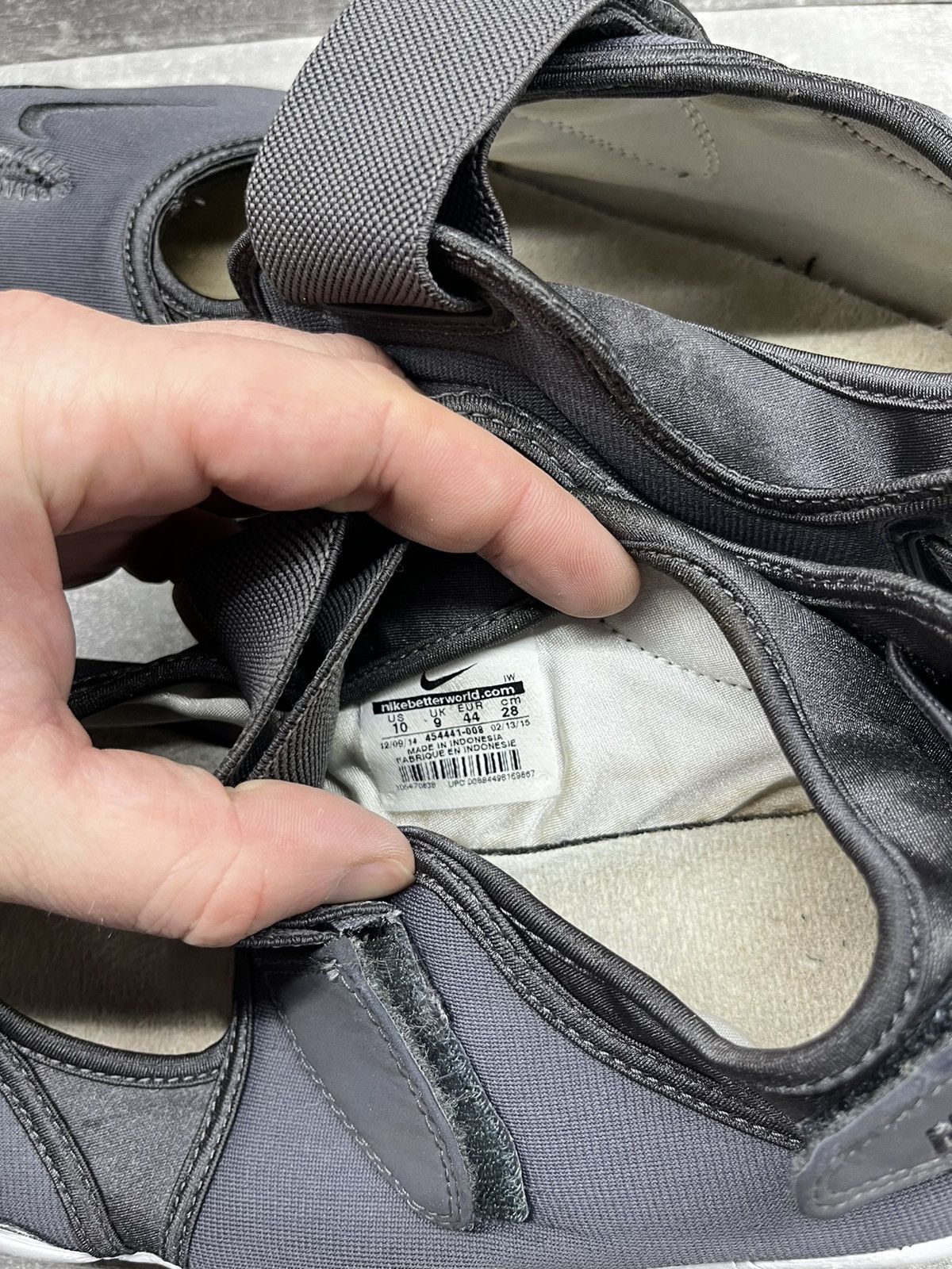 Nike × Vintage Vintage Nike Air Rift Sandals Tabi Black Shoes Vintage Y2k Size US 9 / EU 42 - 12 Thumbnail