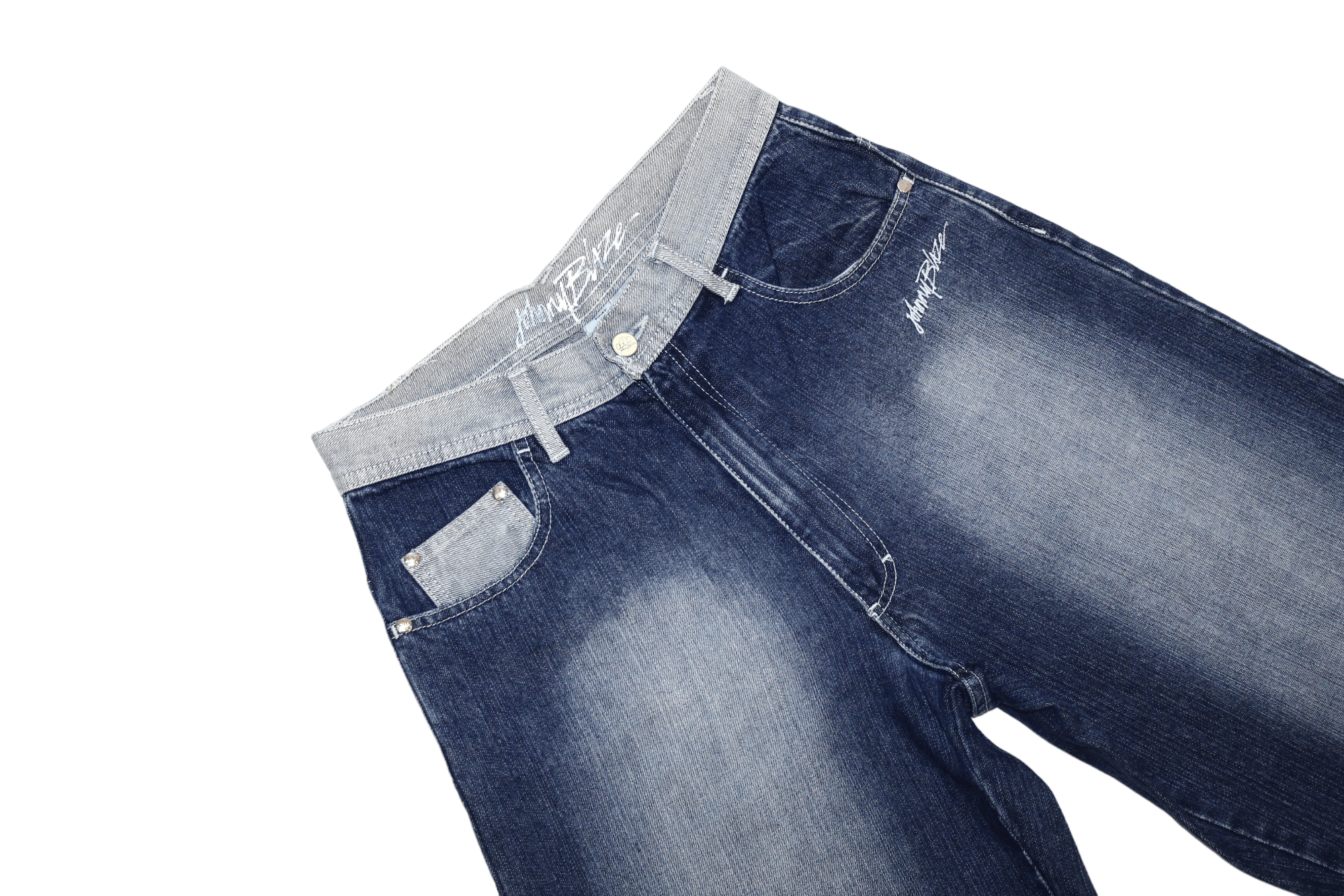 Wu-Tang Clan Johnny Blaze aka Method Man Faded Denim Bootcut Baggy Jeans Size US 30 / EU 46 - 3 Thumbnail