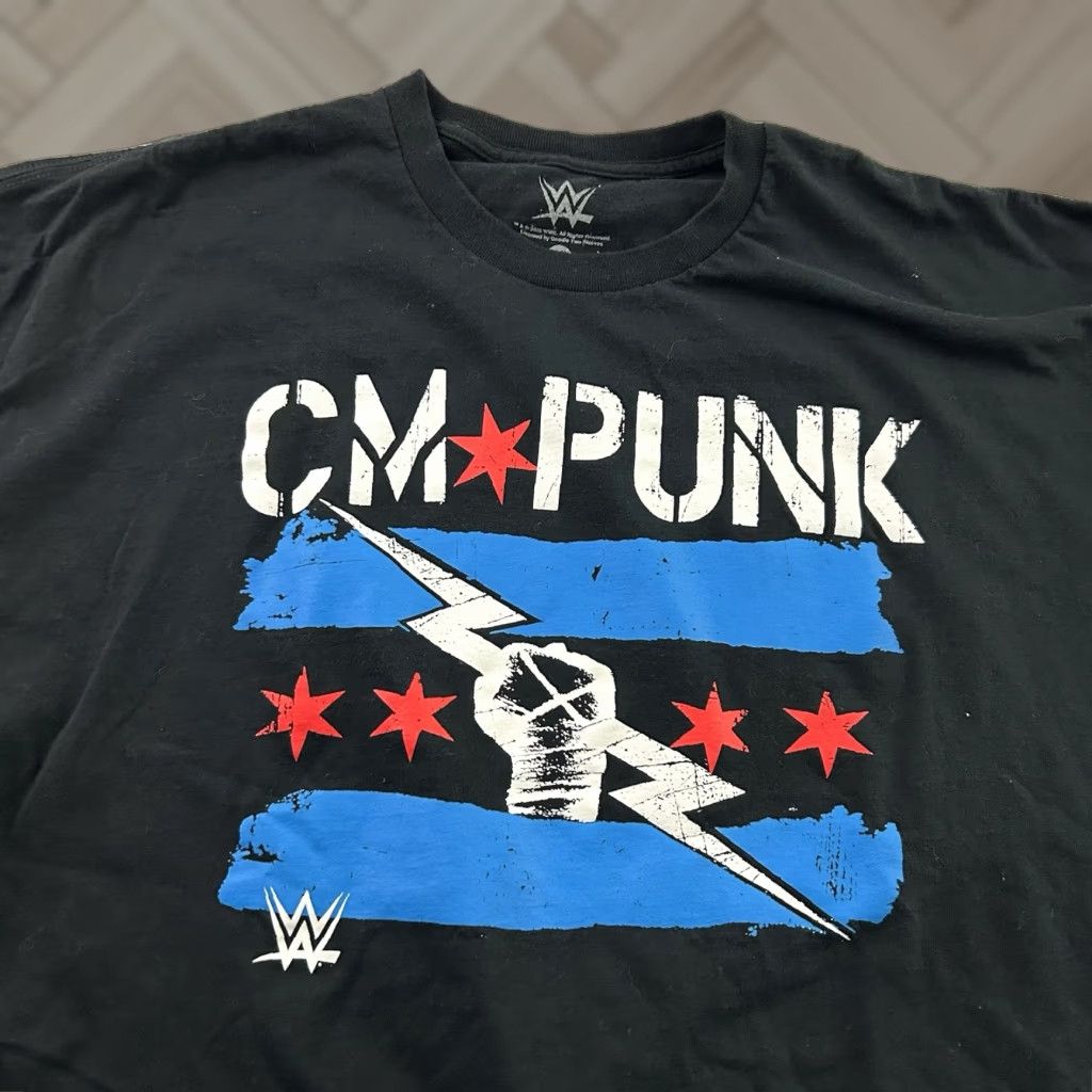 Vintage WWE CM Punk Short Sleeve T Shirt Men's 2XL Black Chicago Size US XXL / EU 58 / 5 - 1 Thumbnail