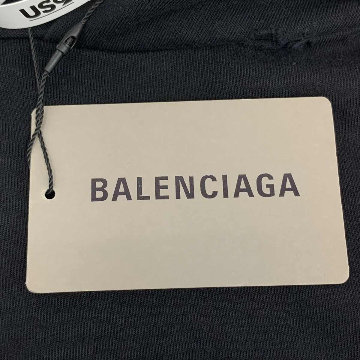 Balenciaga Balenciaga Black Logo Printed Hooded Sweatshirt K26WX Size US L / EU 52-54 / 3 - 6 Thumbnail