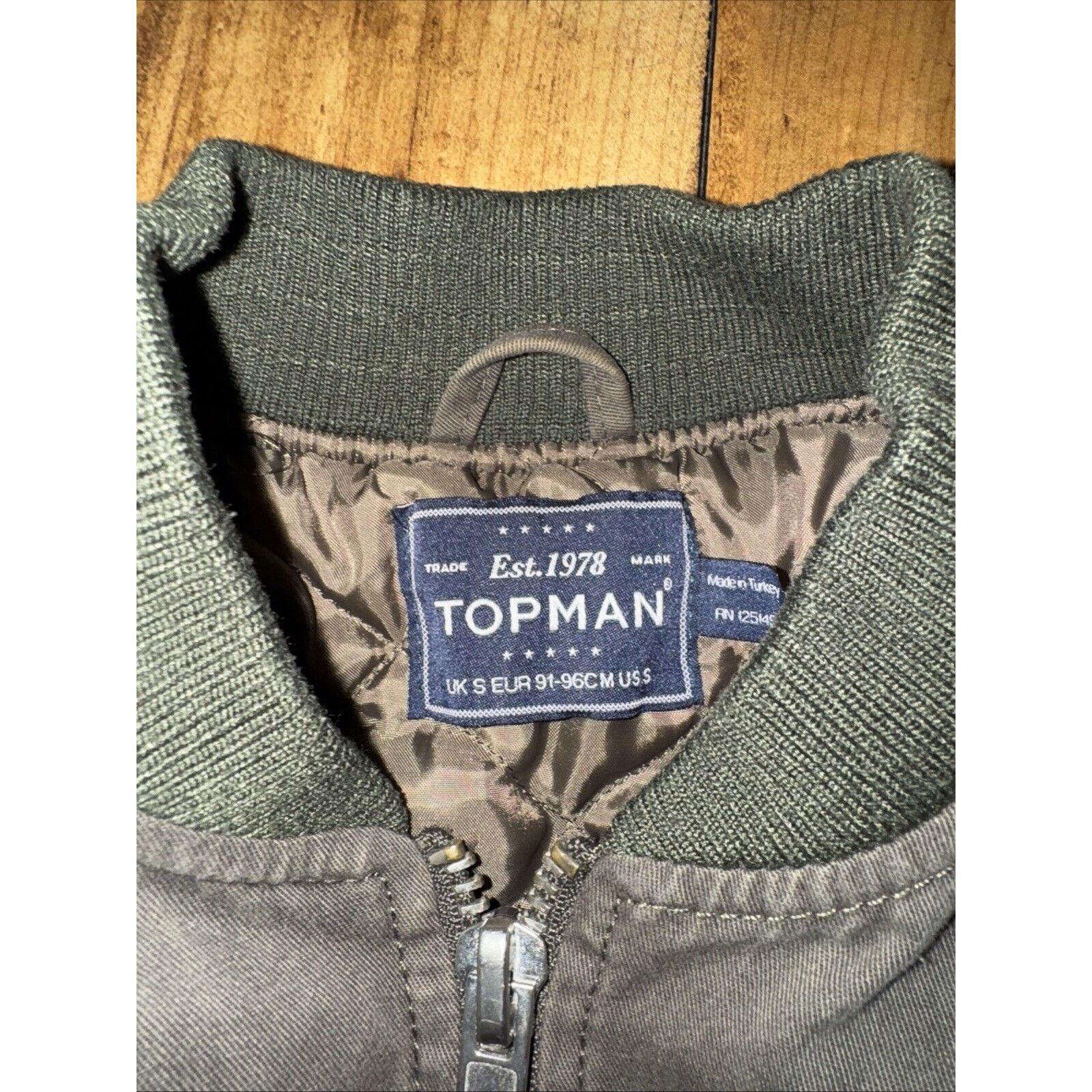 Topman Topman Dual Zipper Bomber Jacket Olive Green Small 19x26 Size US S / EU 44-46 / 1 - 2 Thumbnail
