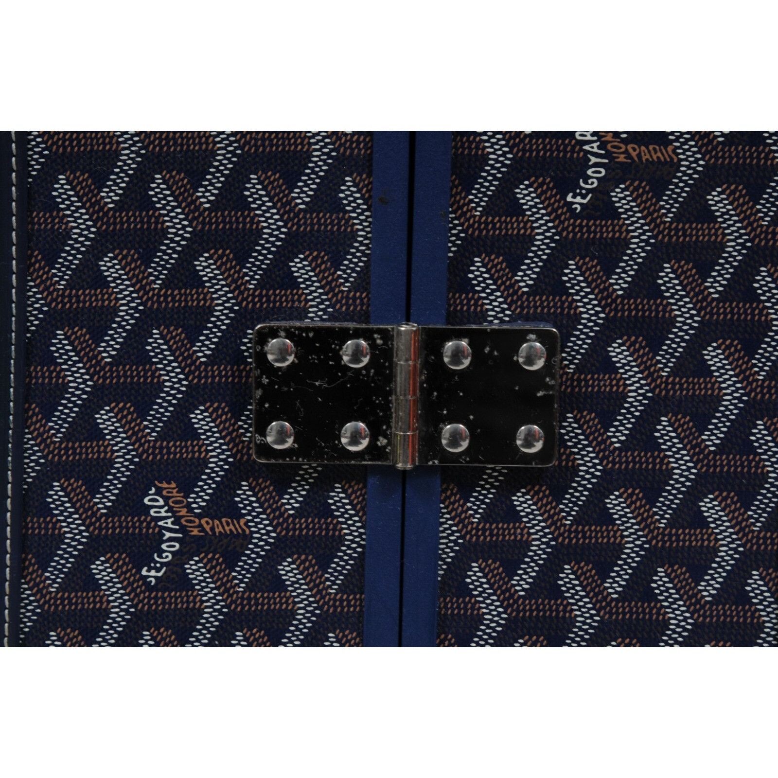 Goyard Navy Blue Coated Canvas Bourget Trolley PM Rolling - 02538 Size ONE SIZE - 14 Thumbnail