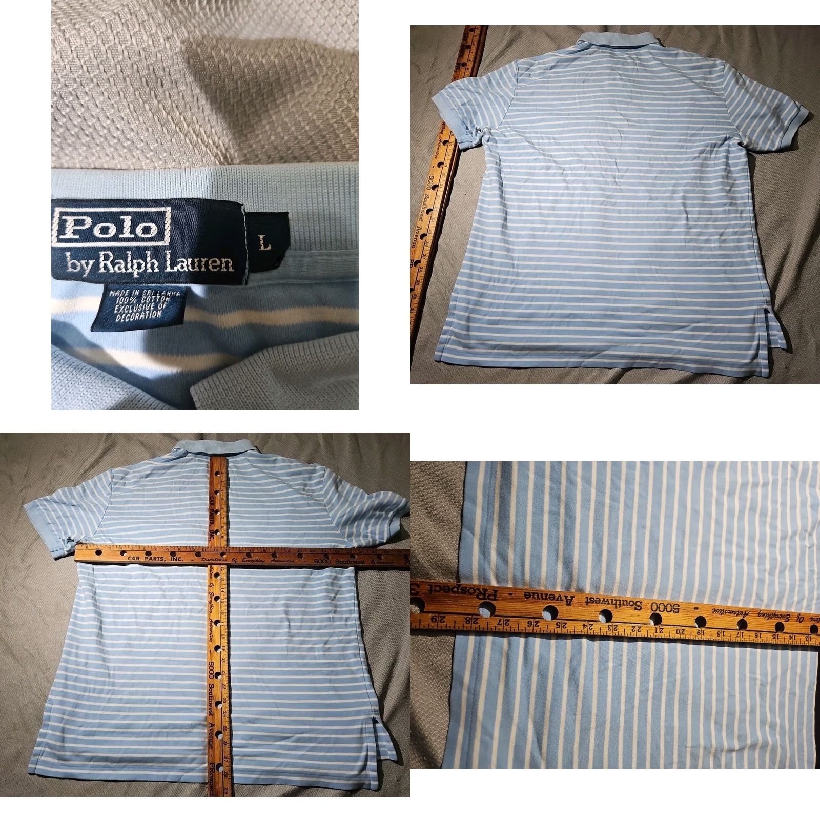 Polo Ralph Lauren Polo Ralph Lauren Shirt Mens Large Blue Striped Polo Button Up Preppy Casual Size US L / EU 52-54 / 3 - 8 Thumbnail