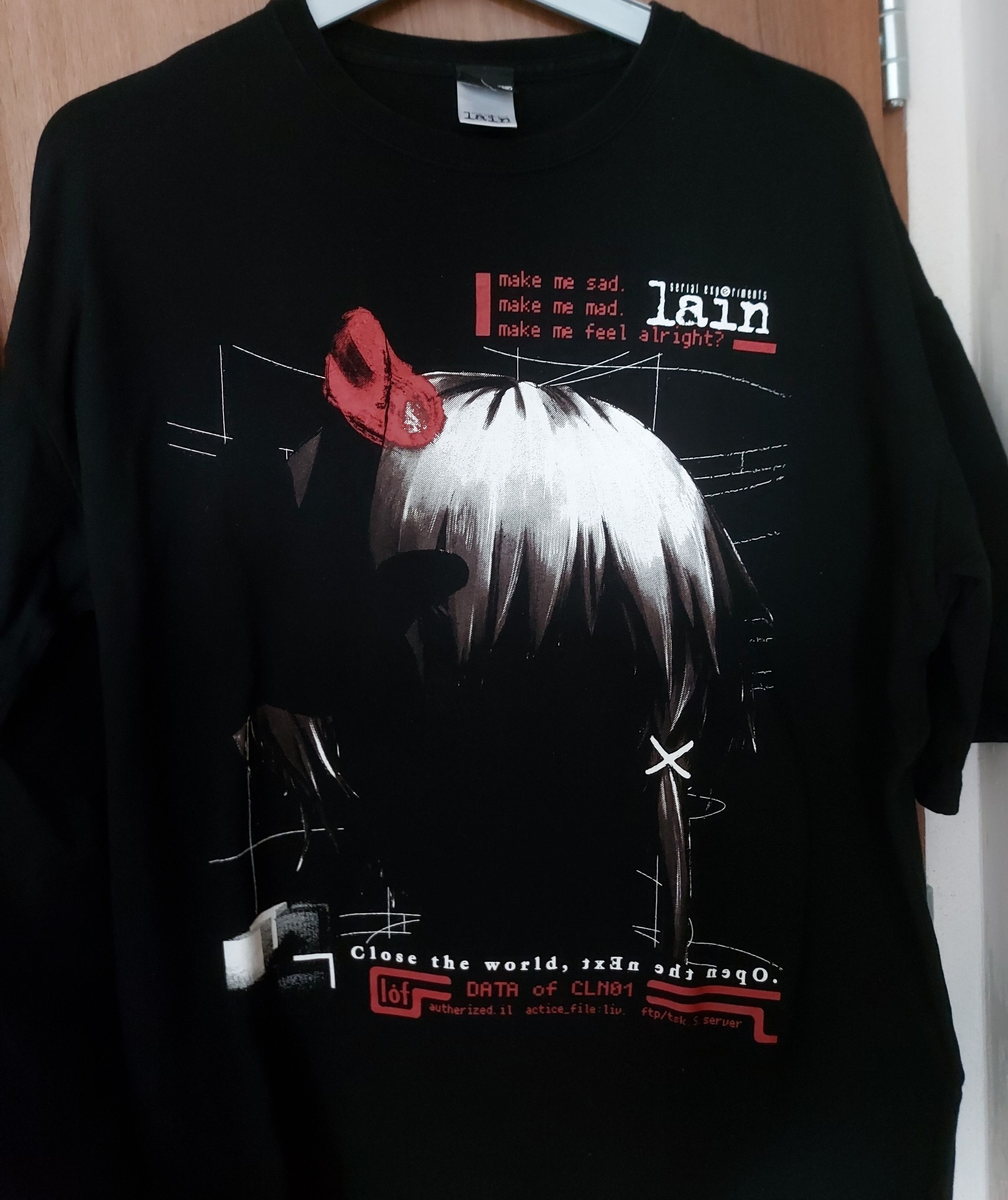 image of Anima x Authentic /serial Experiments Lain Official Licensed in Black, Men's (Size XL)