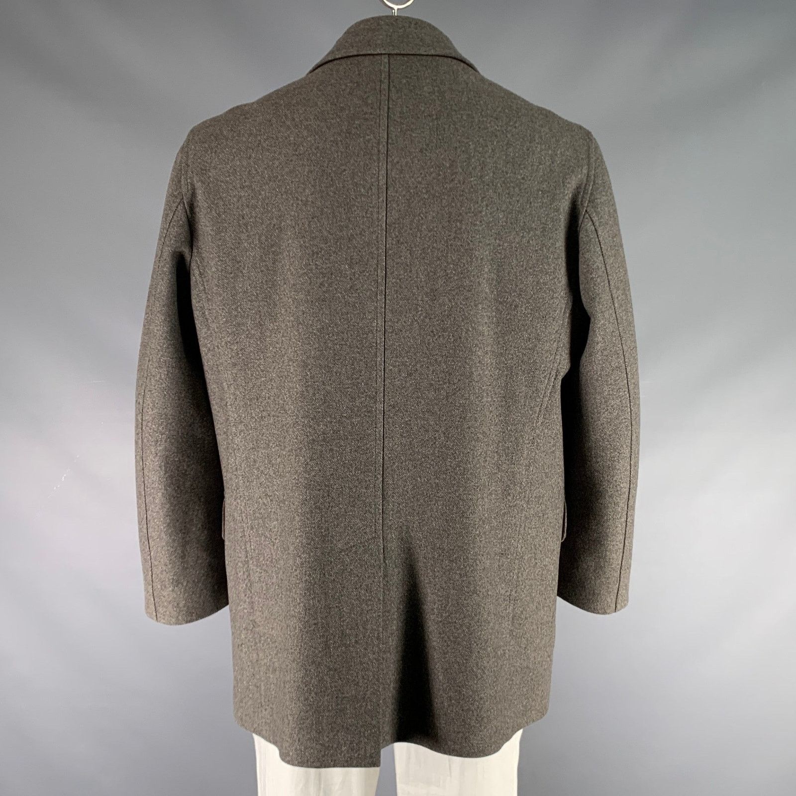 Brioni BRIONI Size XXL Grey Wool Double Breasted Coat Size US XXL / EU 58 / 5 - 3 Thumbnail