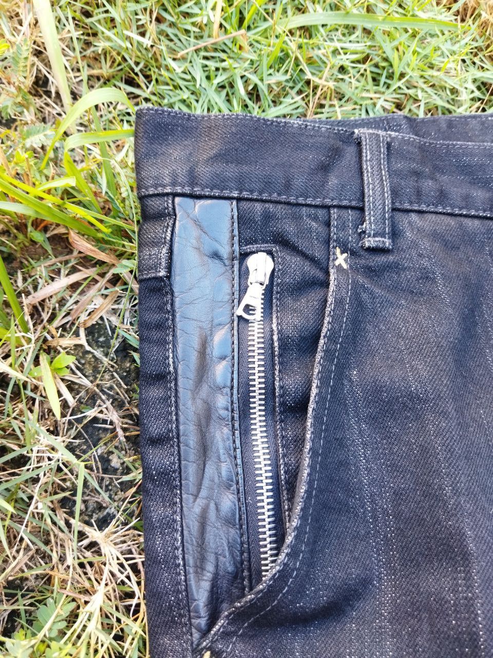 Japanese Brand Vintage Artisan Japan Denim + Leather Pants Size US 32 / EU 48 - 6 Thumbnail