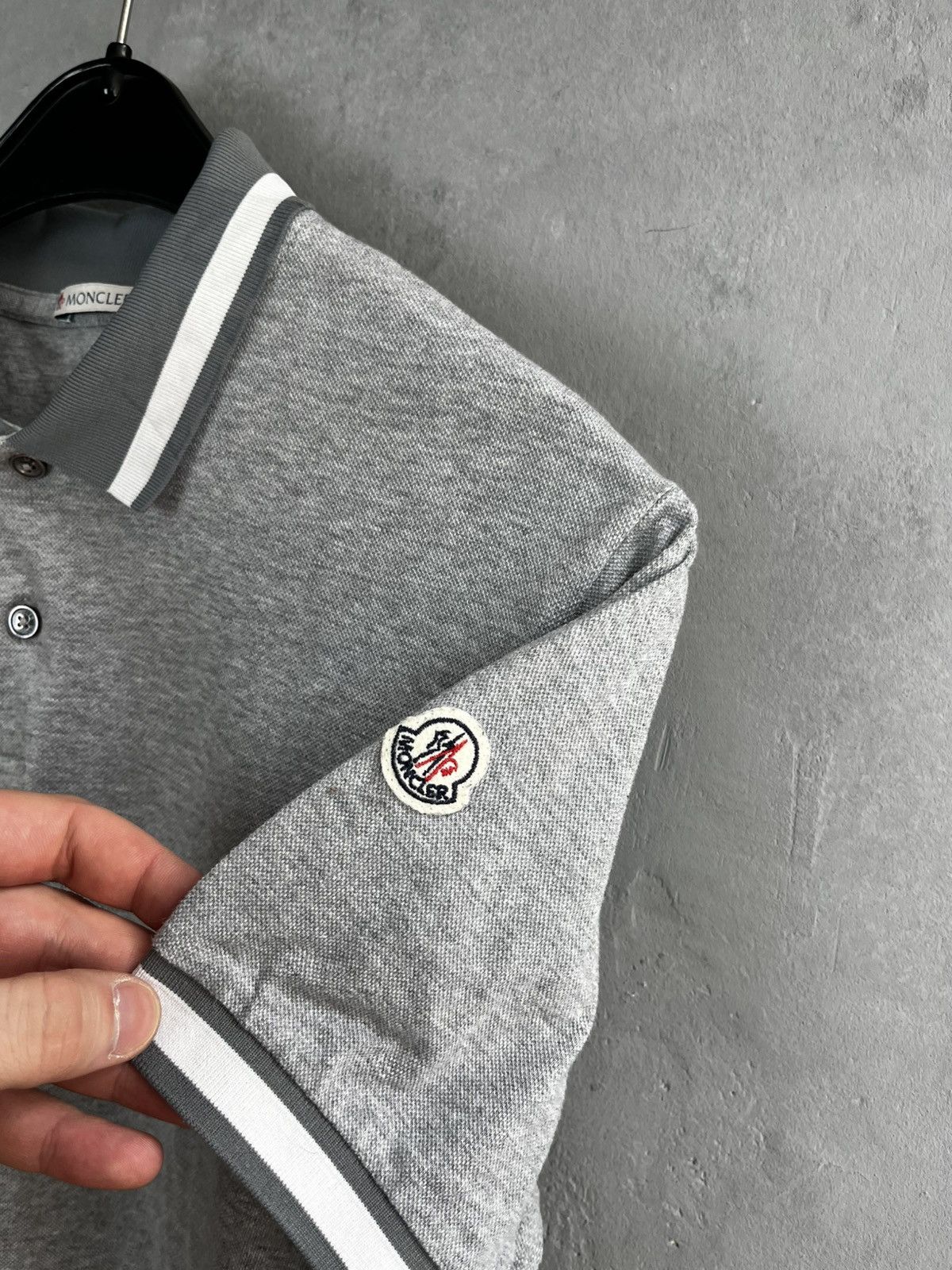 Moncler MONCLER Polo Shirt Cotton Logo Patch Short Sleeve Men's Size US L / EU 52-54 / 3 - 2 Thumbnail