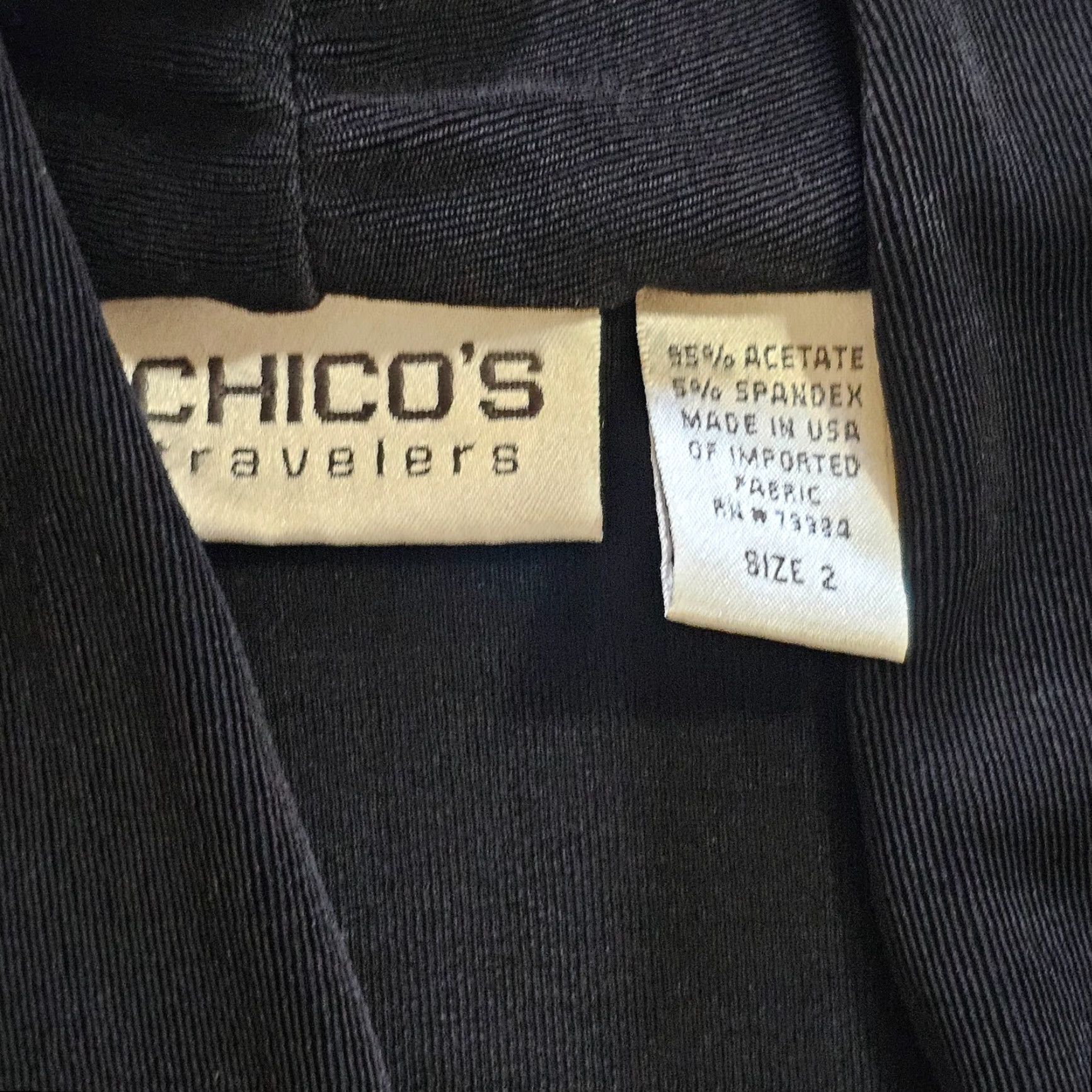 Vintage Chicos Dress Womens Large Black V Neck Stretch Slinky Travelers V Neck Career Size L / US 10 / IT 46 - 4 Thumbnail