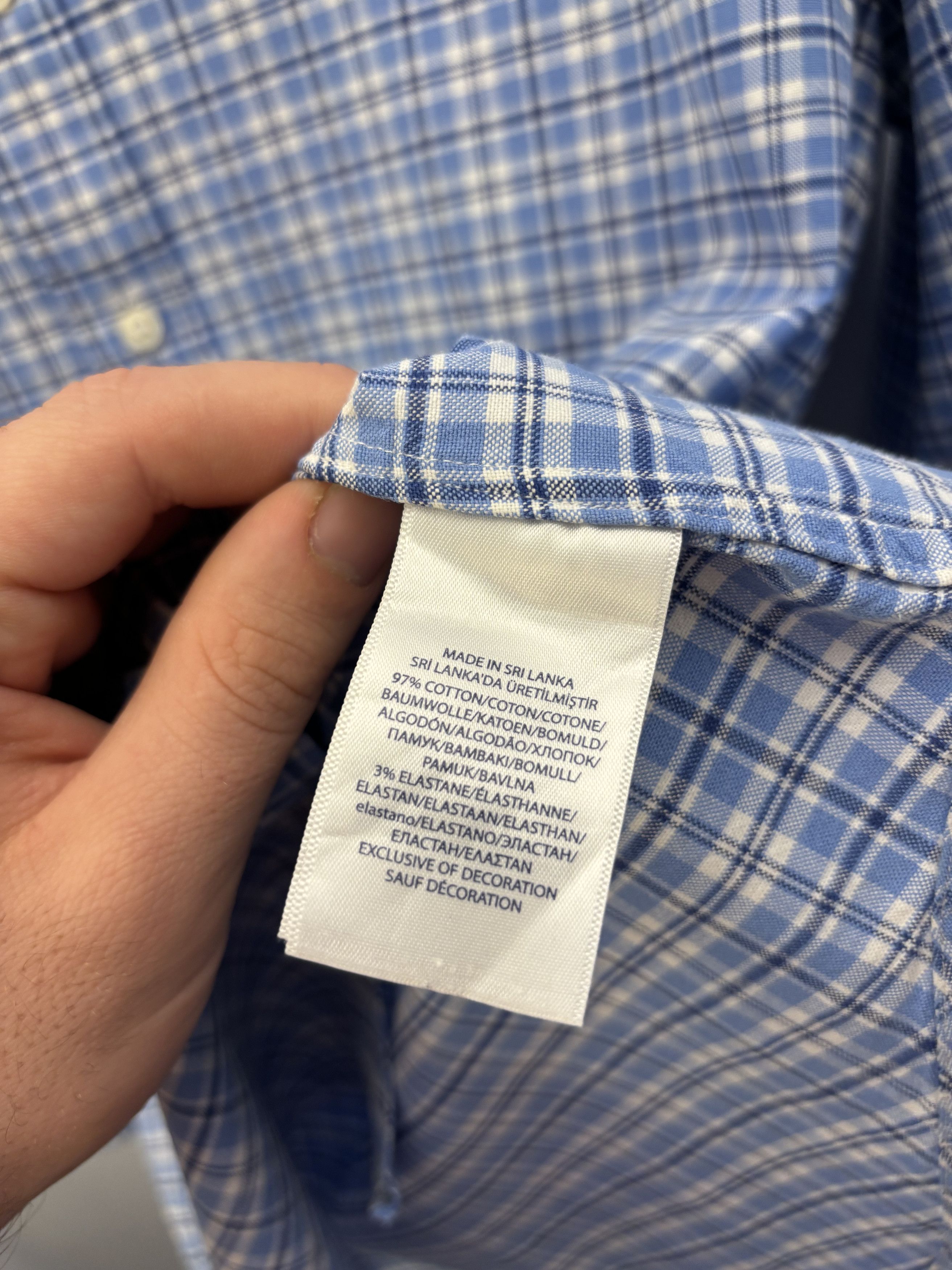 Polo Ralph Lauren × Ralph Lauren Vintage Polo Ralph Lauren Chested Blue Shirt Size US L / EU 52-54 / 3 - 8 Thumbnail